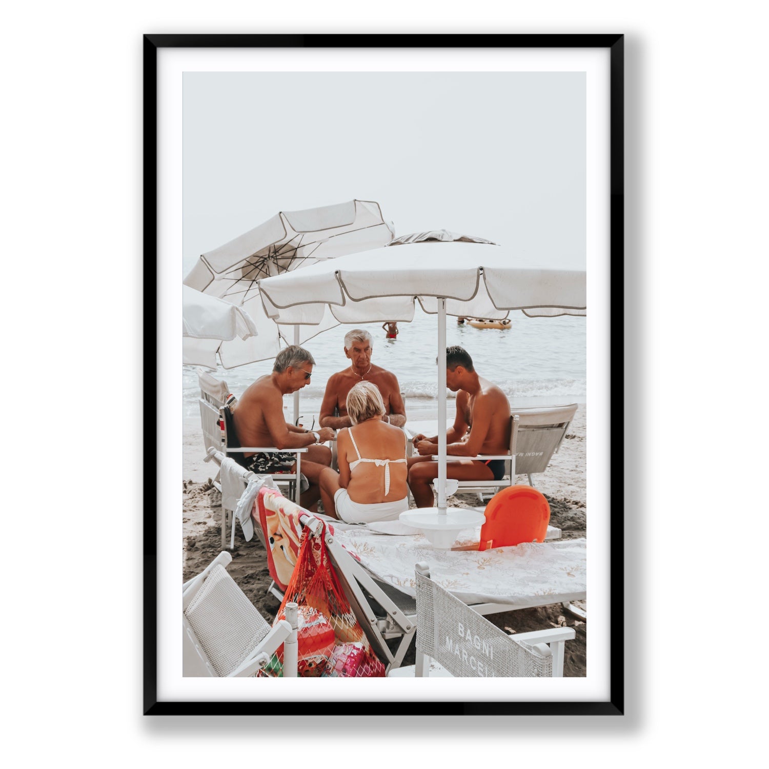 Luck Of The Draw fine art print, Alassio, Italy, Statement, Black Frame · Matboard, Fine Art Print