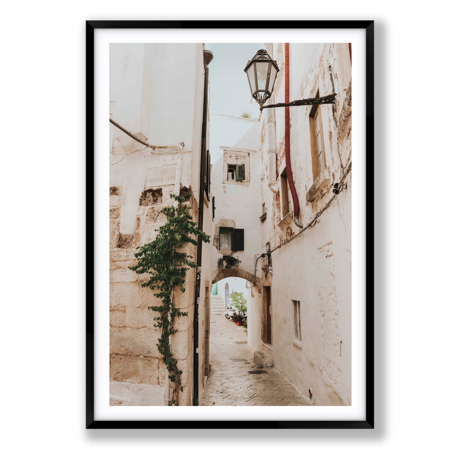 Labyrinth Lanes fine art print, Puglia, Italy, Statement, Black Frame · Matboard, Fine Art Print