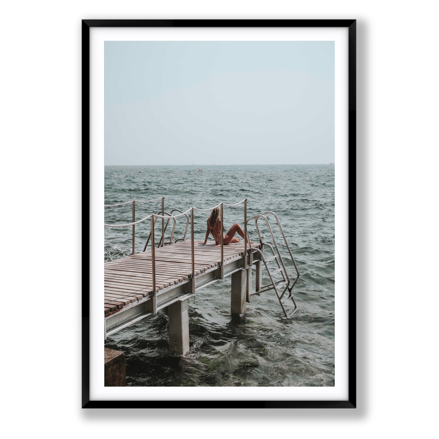 The Dock's Whisper fine art print, Tuscany, Italy, Statement, Black Frame · Matboard, Fine Art Print
