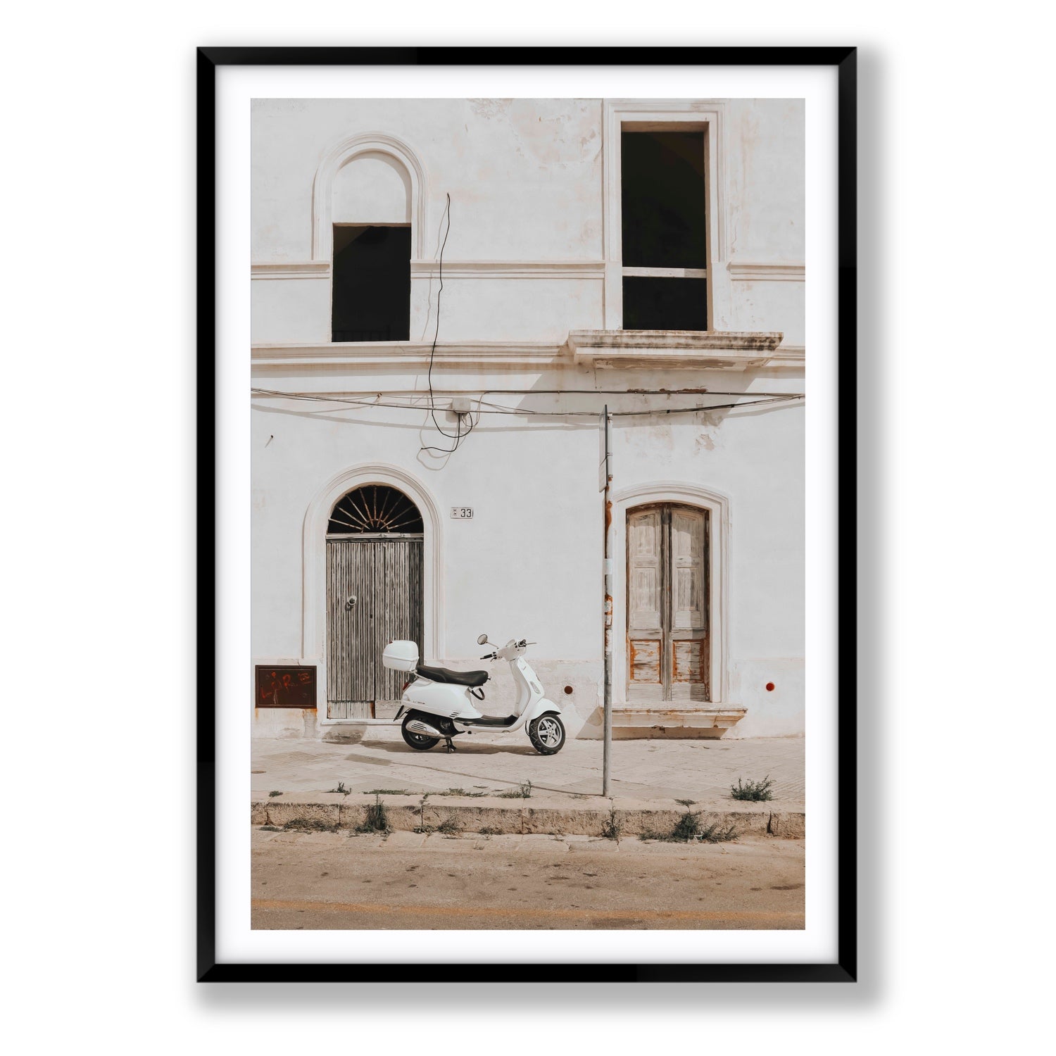 Radiant Ride fine art print, Puglia, Italy, Statement, Black Frame · Matboard, Fine Art Print