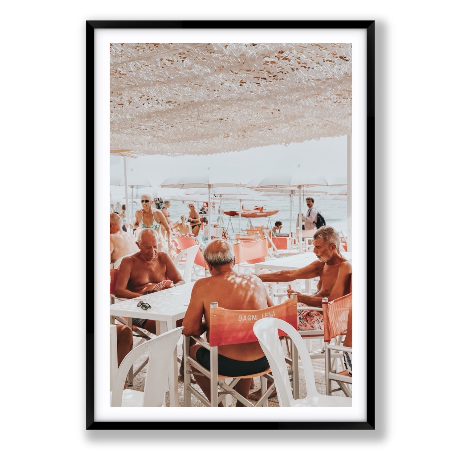 The Players fine art print, Alassio, Italy, Statement, Black Frame · Matboard, Fine Art Print