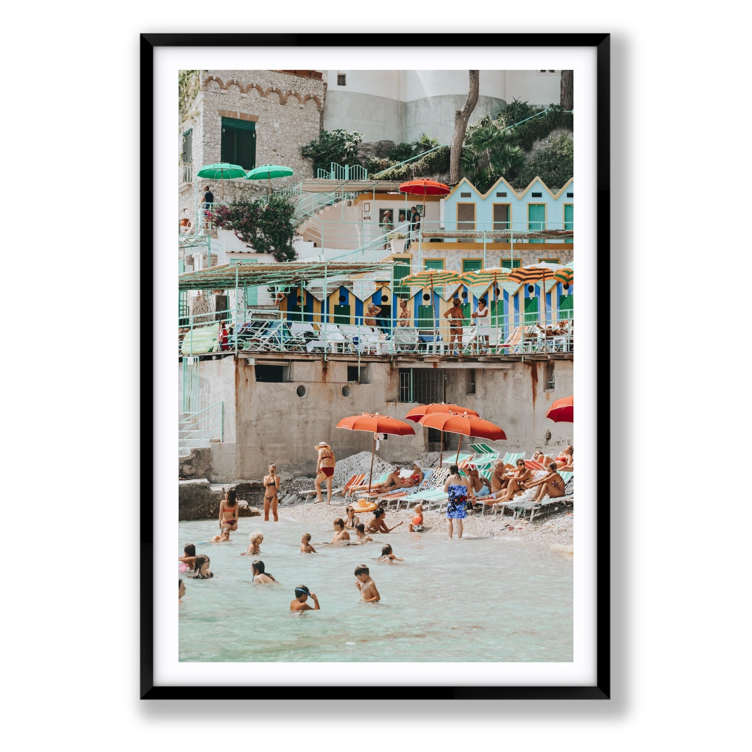 Kaleidoscope fine art print, Capri, Italy, Statement, Black Frame · Matboard, Fine Art Print