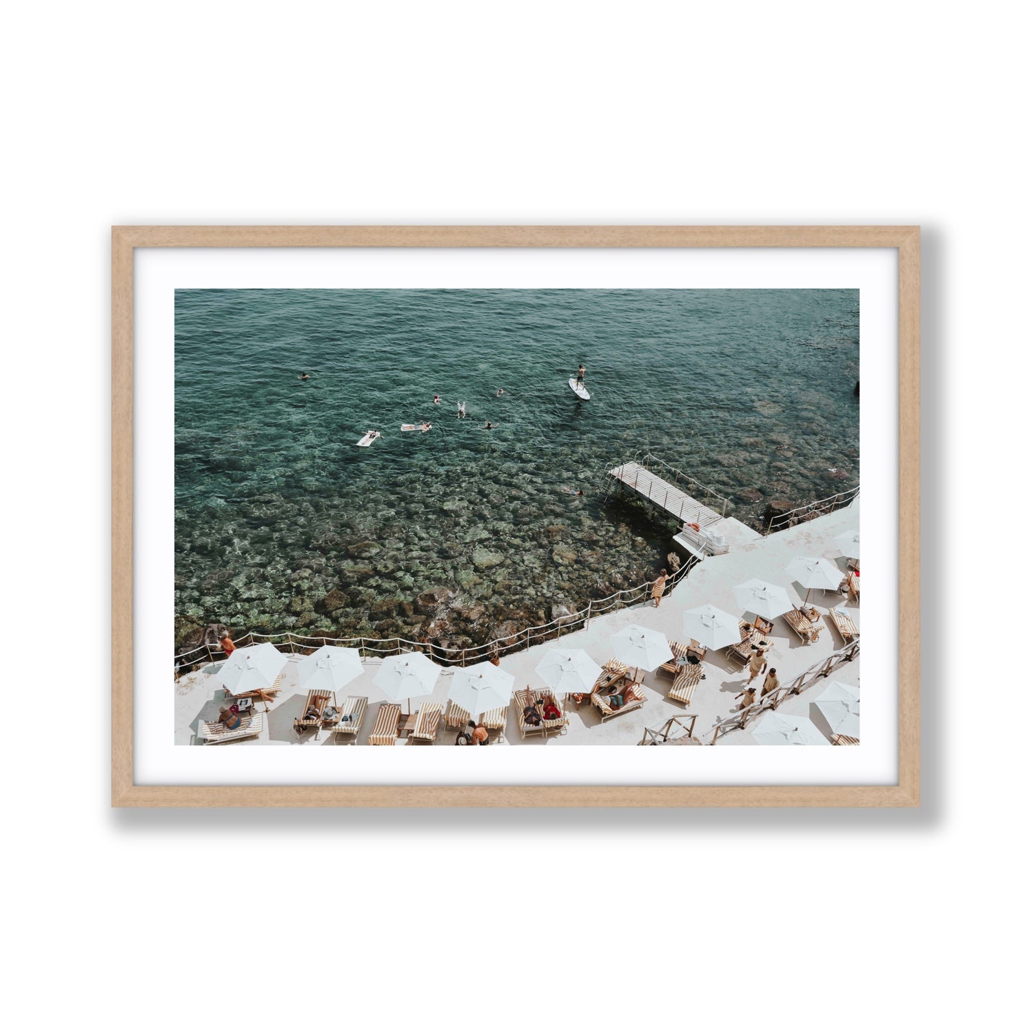 Our Tuscan Dream Tuscany Italian wall art Giant fine art print in natural oak frame with matboard