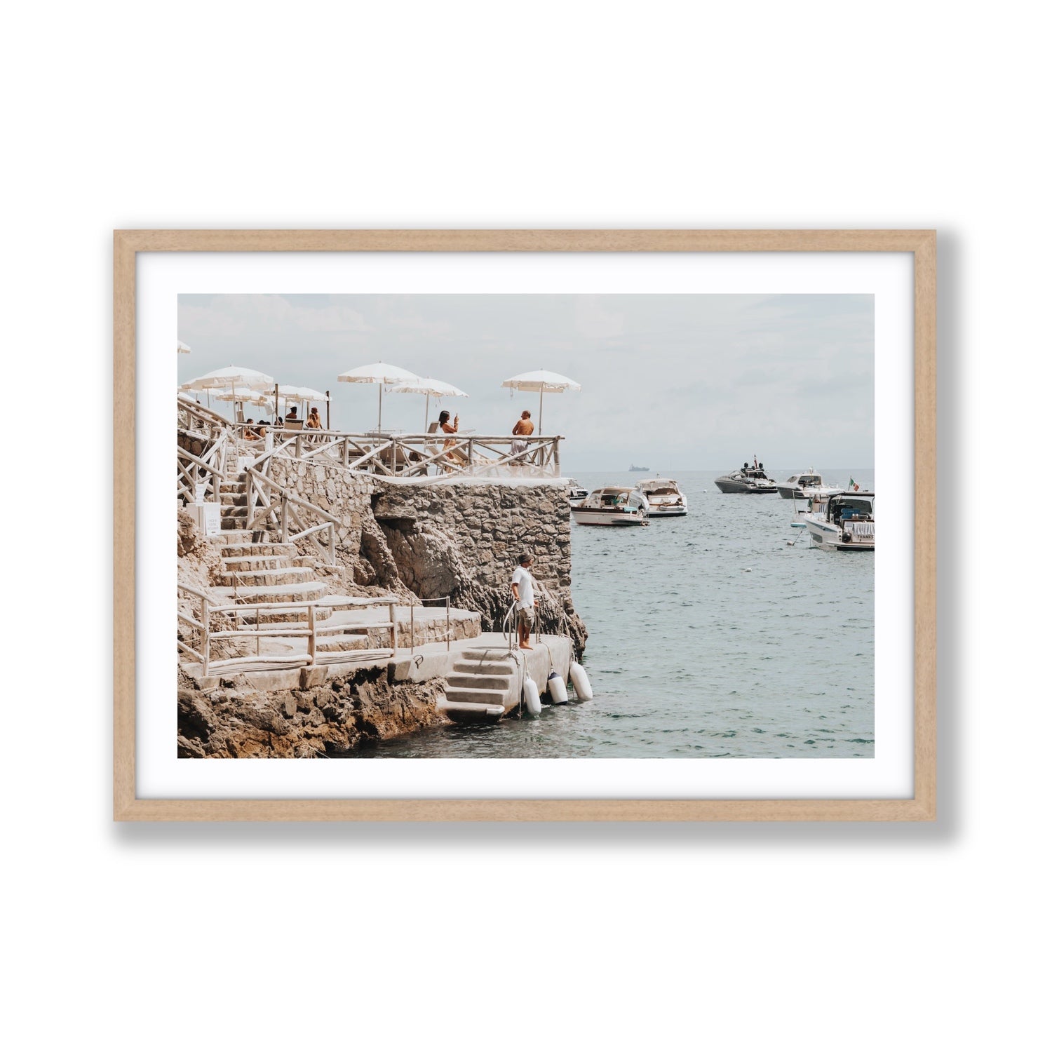 Conca Del Sogno fine art print, Nerano, Italy, Giant, Natural Oak Frame · Matboard, Fine Art Print