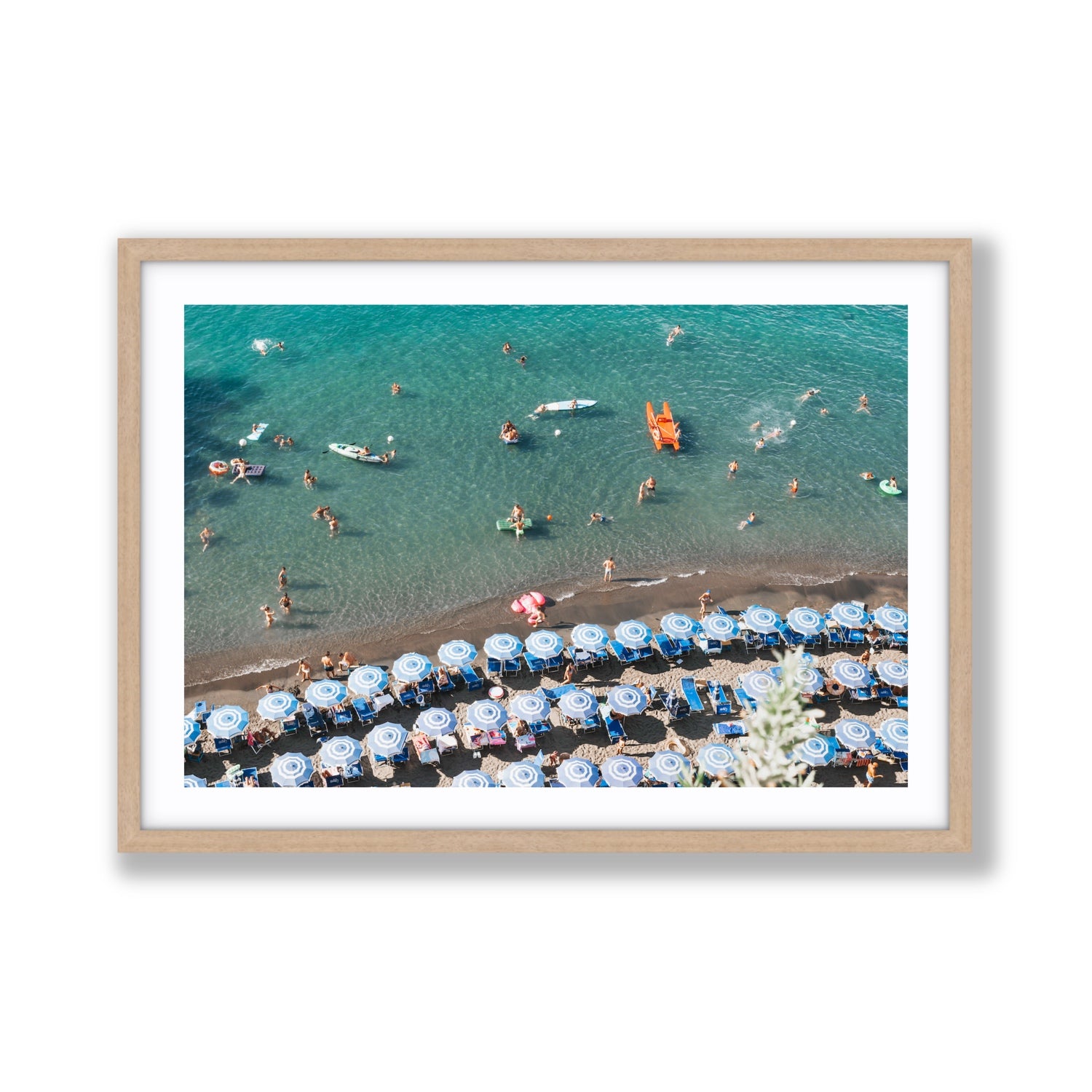 The Sea of Tranquility fine art print, Sorrento, Italy, Giant, Natural Oak Frame · Matboard, Fine Art Print
