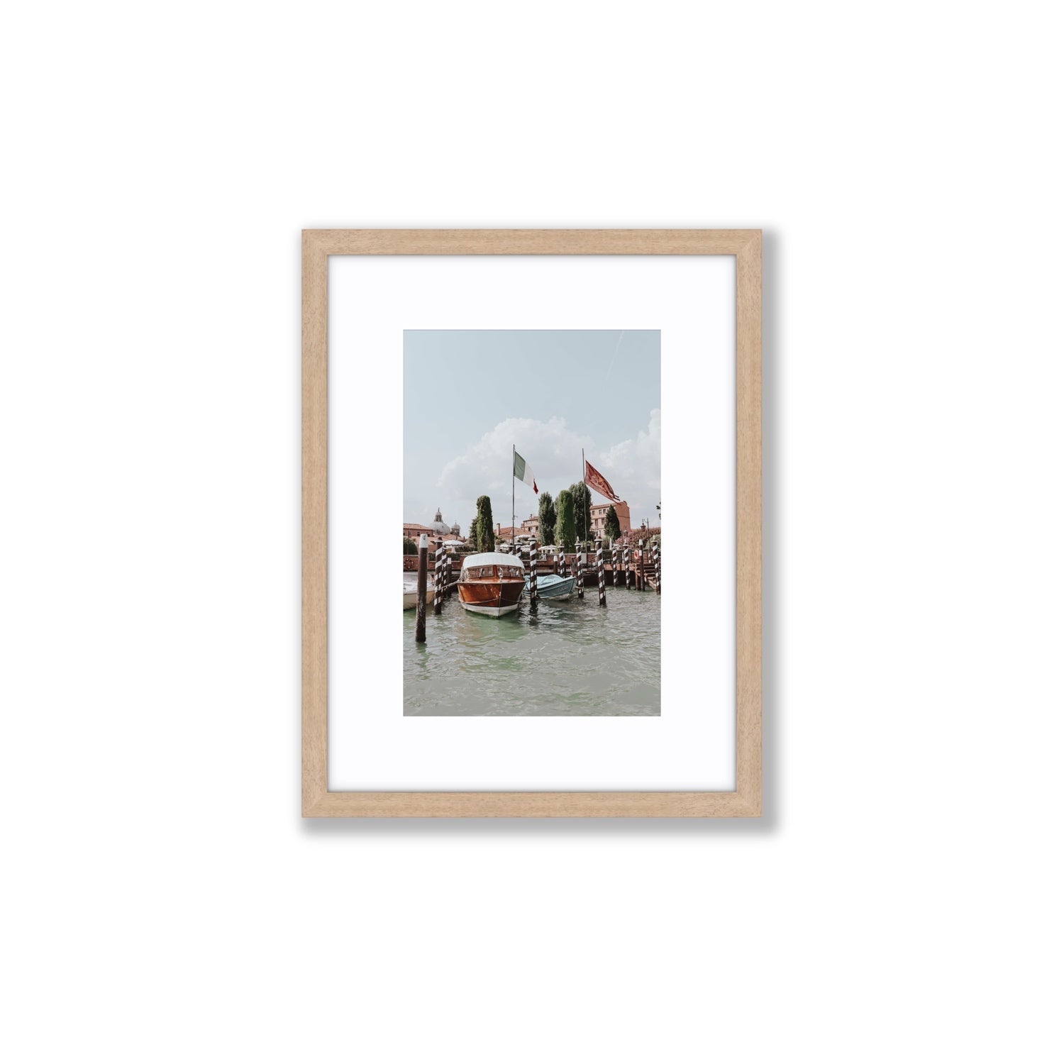 Cipriani Venice wall art Small fine art print in natural oak frame with matboard