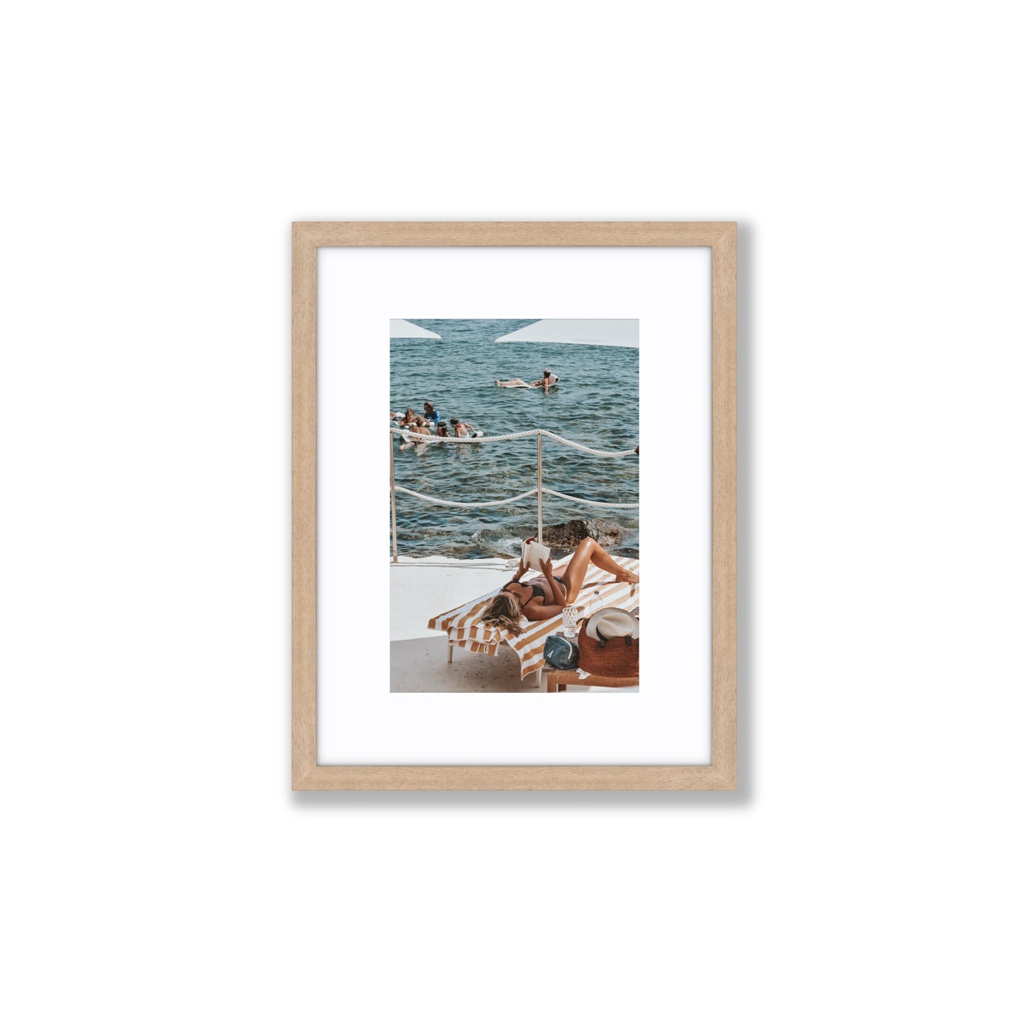 Cloud Nine Tuscany Italian decor wall art Small fine art print in natural oak frame with matboard