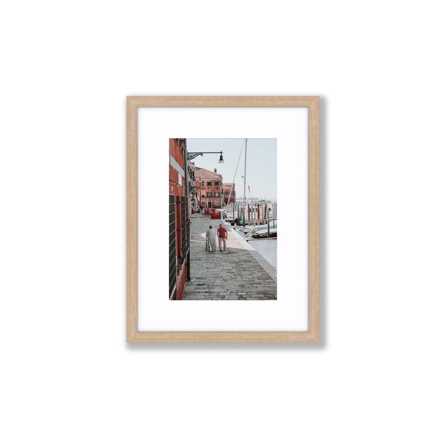OG Casanova Venice Italian wall art Small fine art print in natural oak frame with matboard