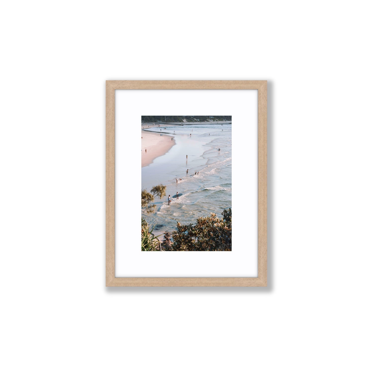 Healing Waters fine art print, Byron Bay, Australia, Small, Natural Oak Frame · Matboard, Fine Art Print