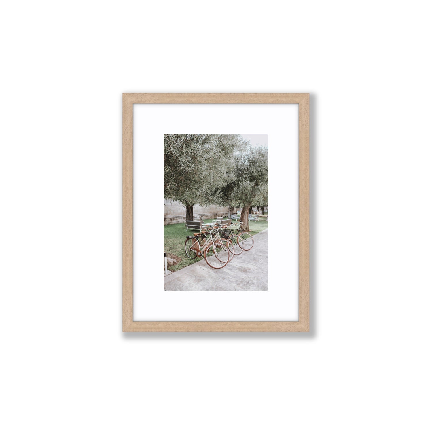 Classic Cruisers Puglia wall art Small fine art print in natural oak frame with matboard