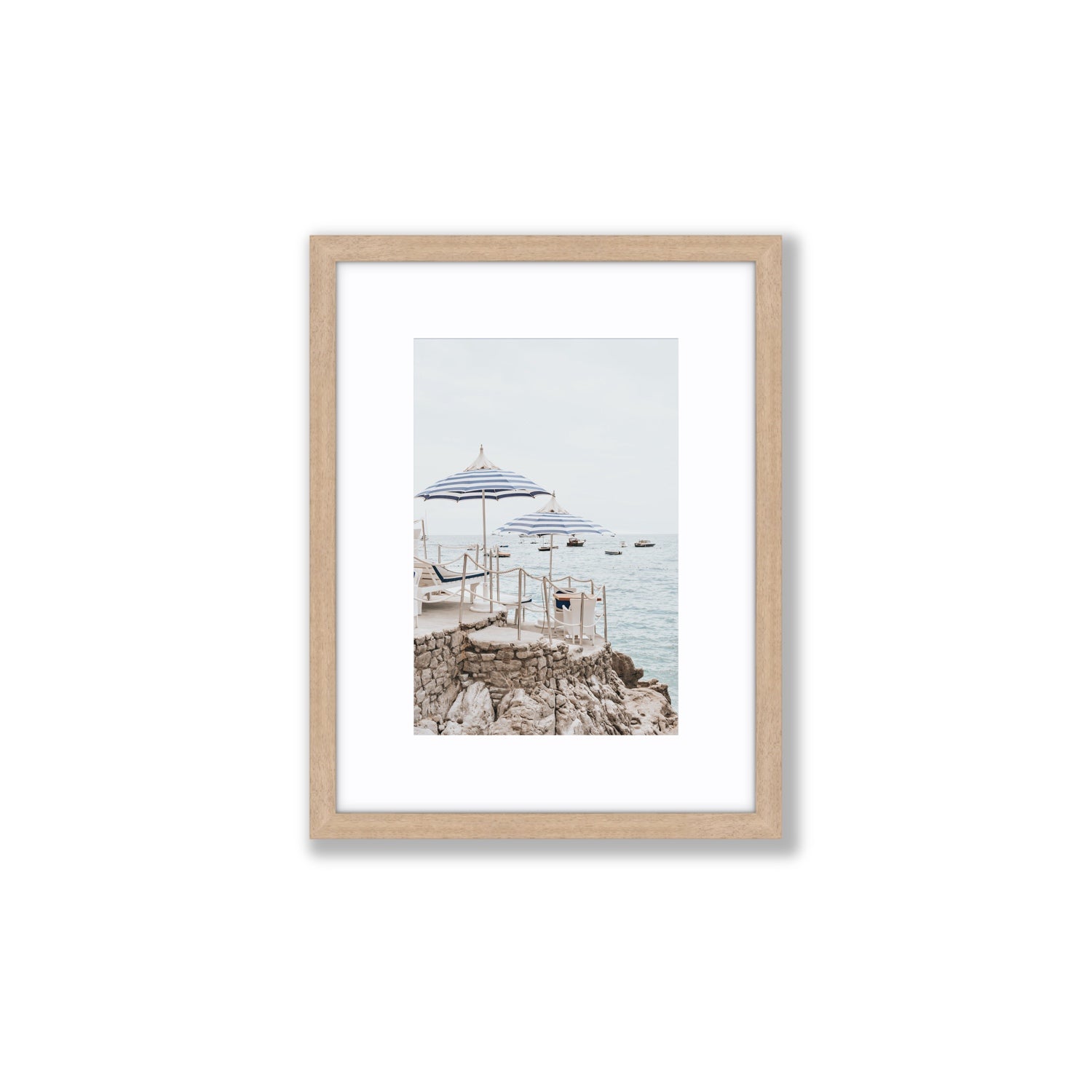 La Scogliera fine art print, Positano, Italy, Small, Natural Oak Frame · Matboard, Fine Art Print