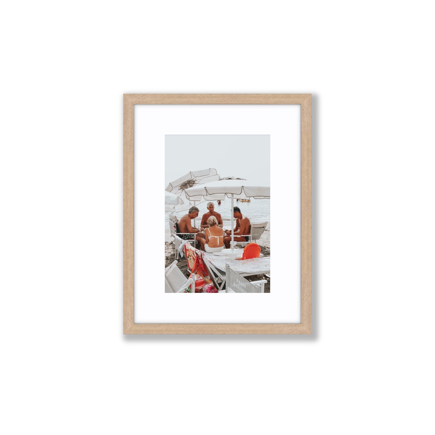 Luck Of The Draw fine art print, Alassio, Italy, Small, Natural Oak Frame · Matboard, Fine Art Print