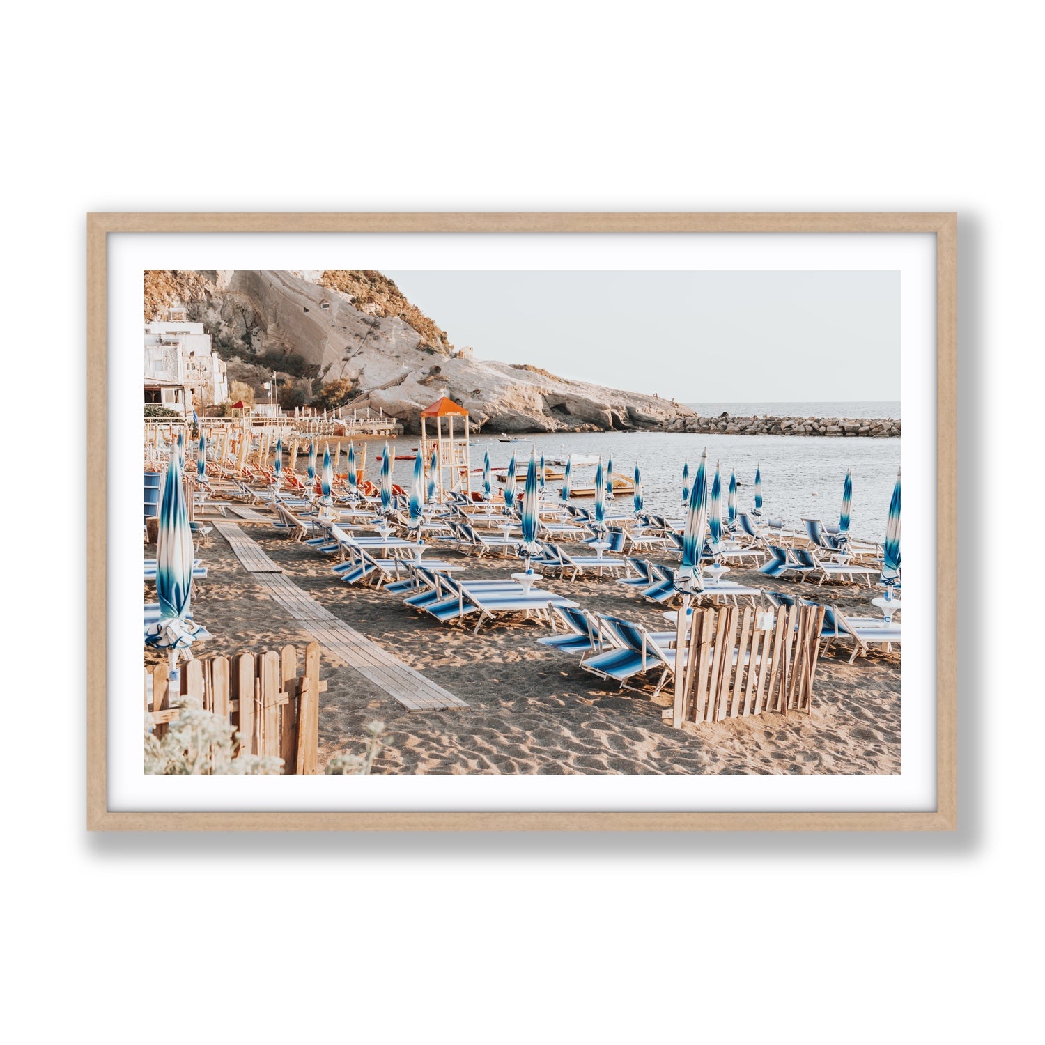Sandy Daydreams fine art print, Ischia, Italy, Gallery, Natural Oak Frame · Matboard, Fine Art Print