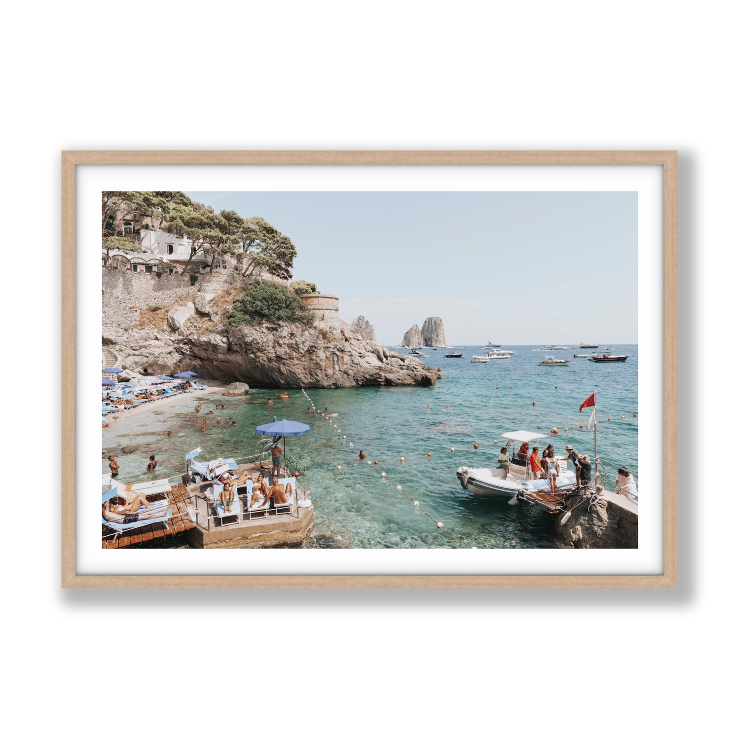 Torre Saracena fine art print, Capri, Italy, Gallery, Natural Oak Frame · Matboard, Fine Art Print