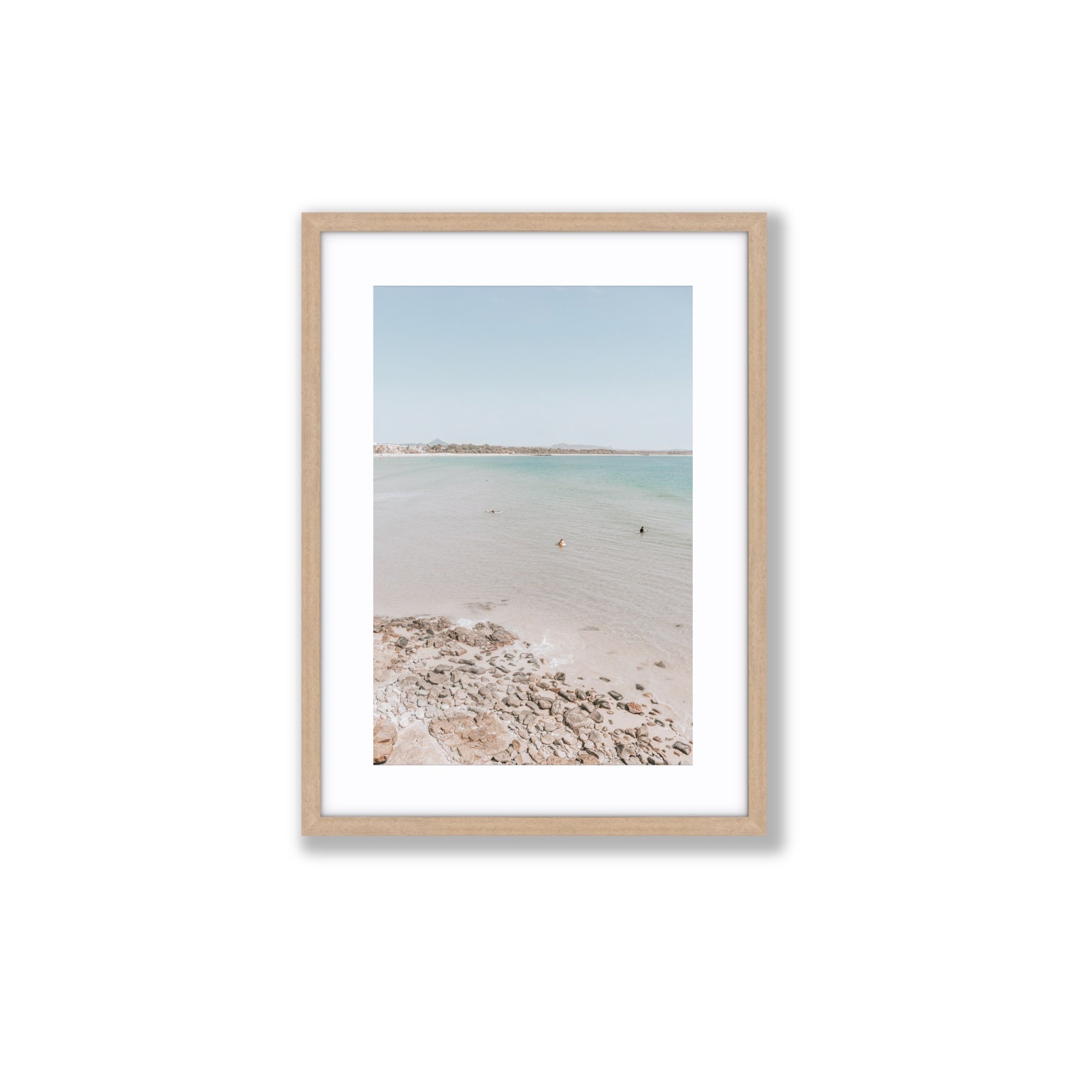 Sweet Serotonin fine art print, Noosa, Australia, coastal scenes artwork, Medium, Natural Oak Frame · Matboard, Fine Art Print