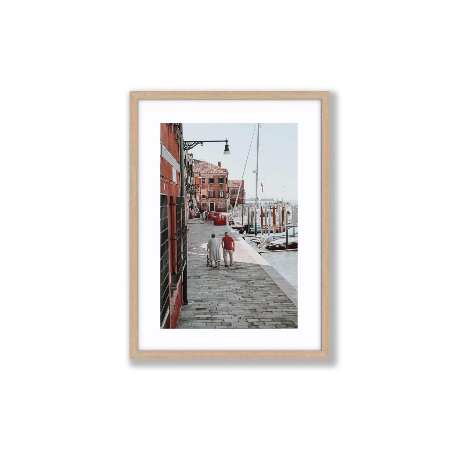 OG Casanova Venice Italian wall art Medium fine art print in natural oak frame with matboard