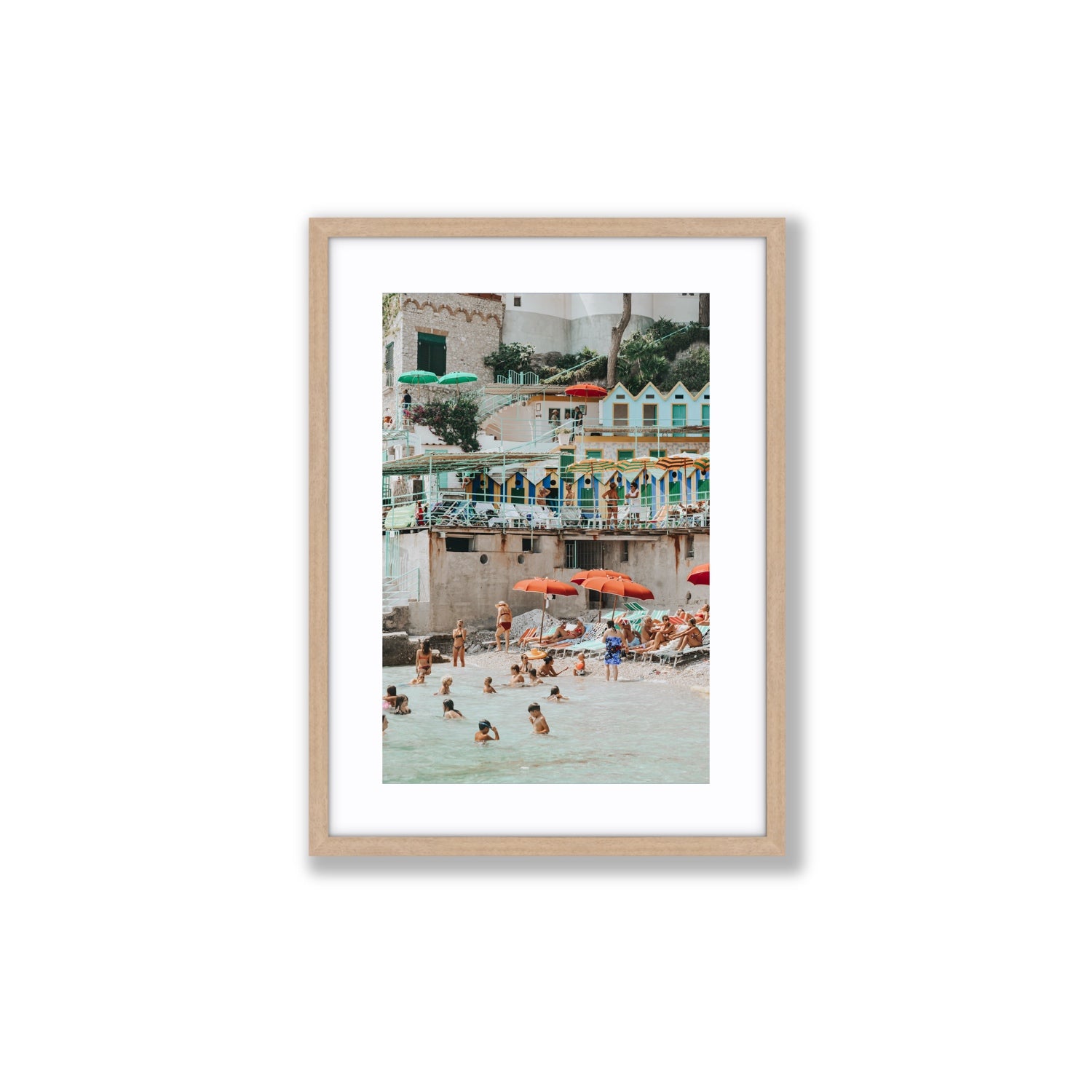 Kaleidoscope fine art print, Capri, Italy, Medium, Natural Oak Frame · Matboard, Fine Art Print