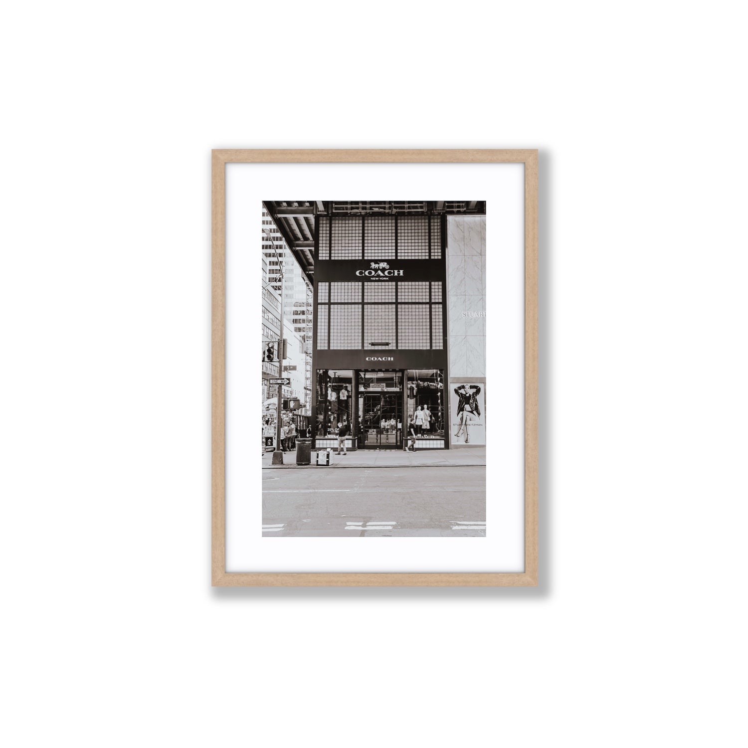 Coach Uptown fine art print, New York, United States, Medium, Natural Oak Frame · Matboard, Fine Art Print