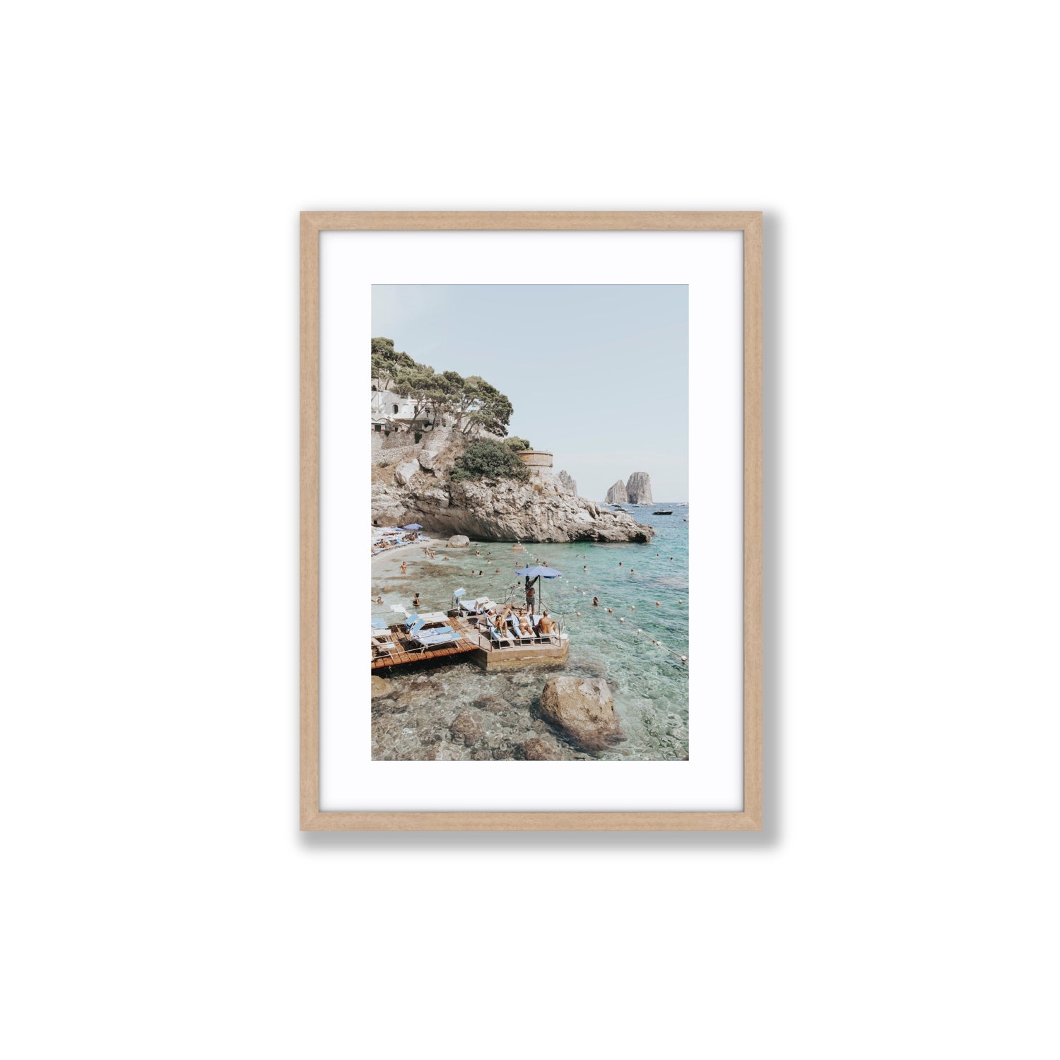 The Sweet Life fine art print, Capri, Italy, Medium, Natural Oak Frame · Matboard, Fine Art Print