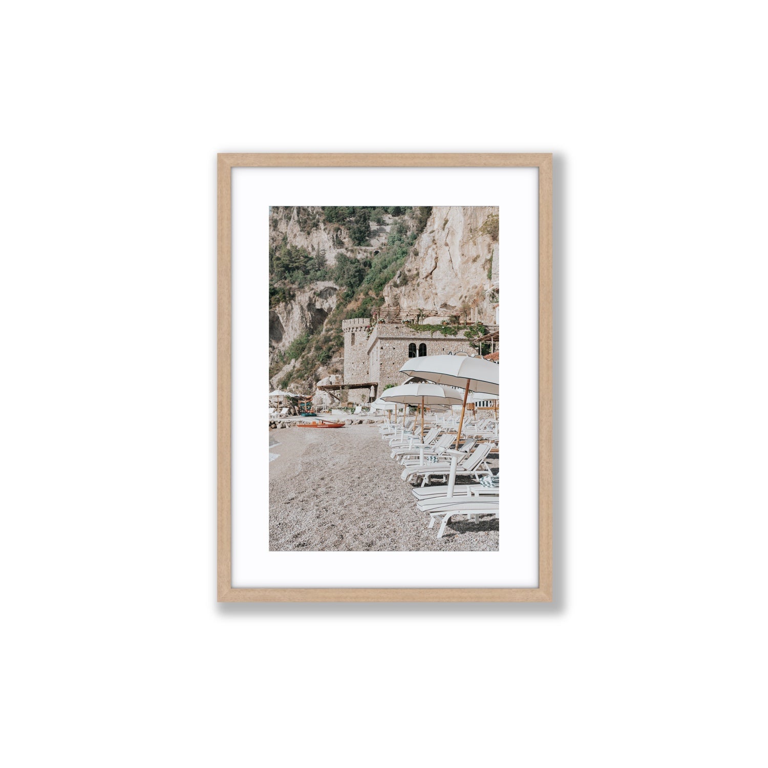 La Villeggiatura fine art print, Amalfi, Italy, luxury escapes artwork, Medium, Natural Oak Frame · Matboard, Fine Art Print