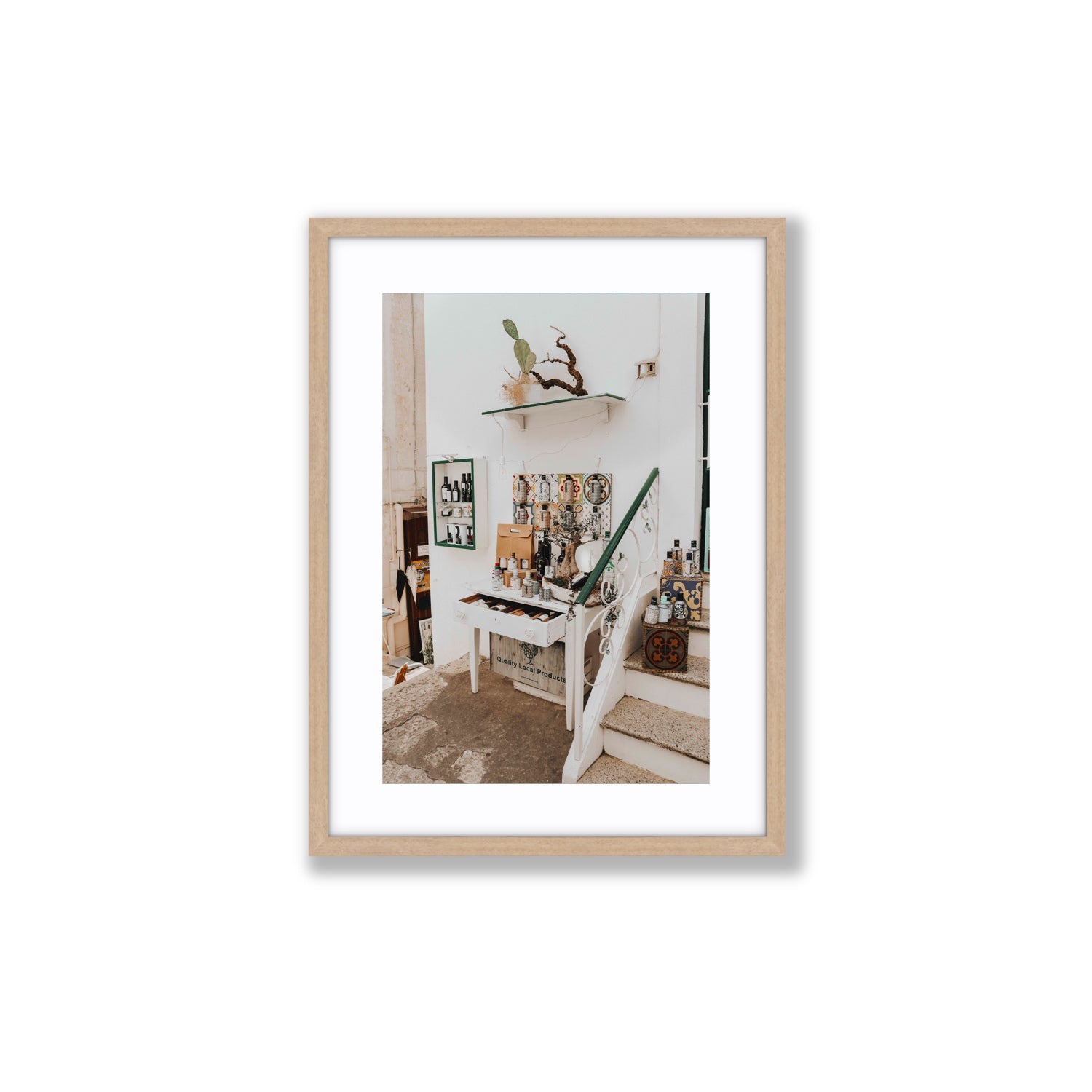 Liquid Gold fine art print, Puglia, Italy, Medium, Natural Oak Frame · Matboard, Fine Art Print