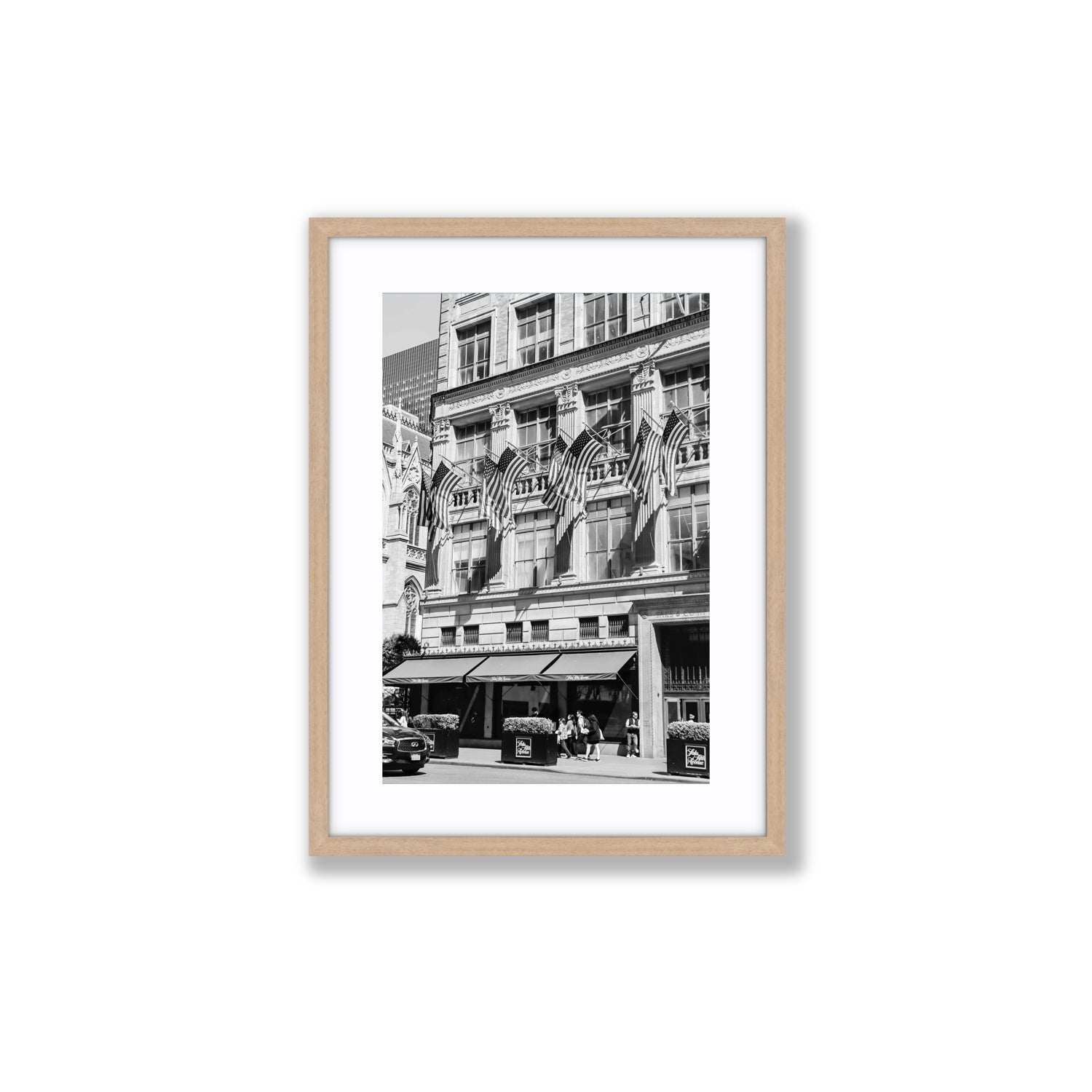 Luxury On Fifth fine art print, New York, United States, Medium, Natural Oak Frame · Matboard, Fine Art Print