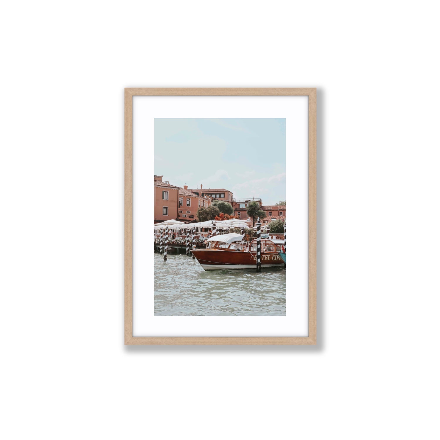 Queen Of The Adriatic Venice Italian wall art Medium fine art print in natural oak frame with matboard