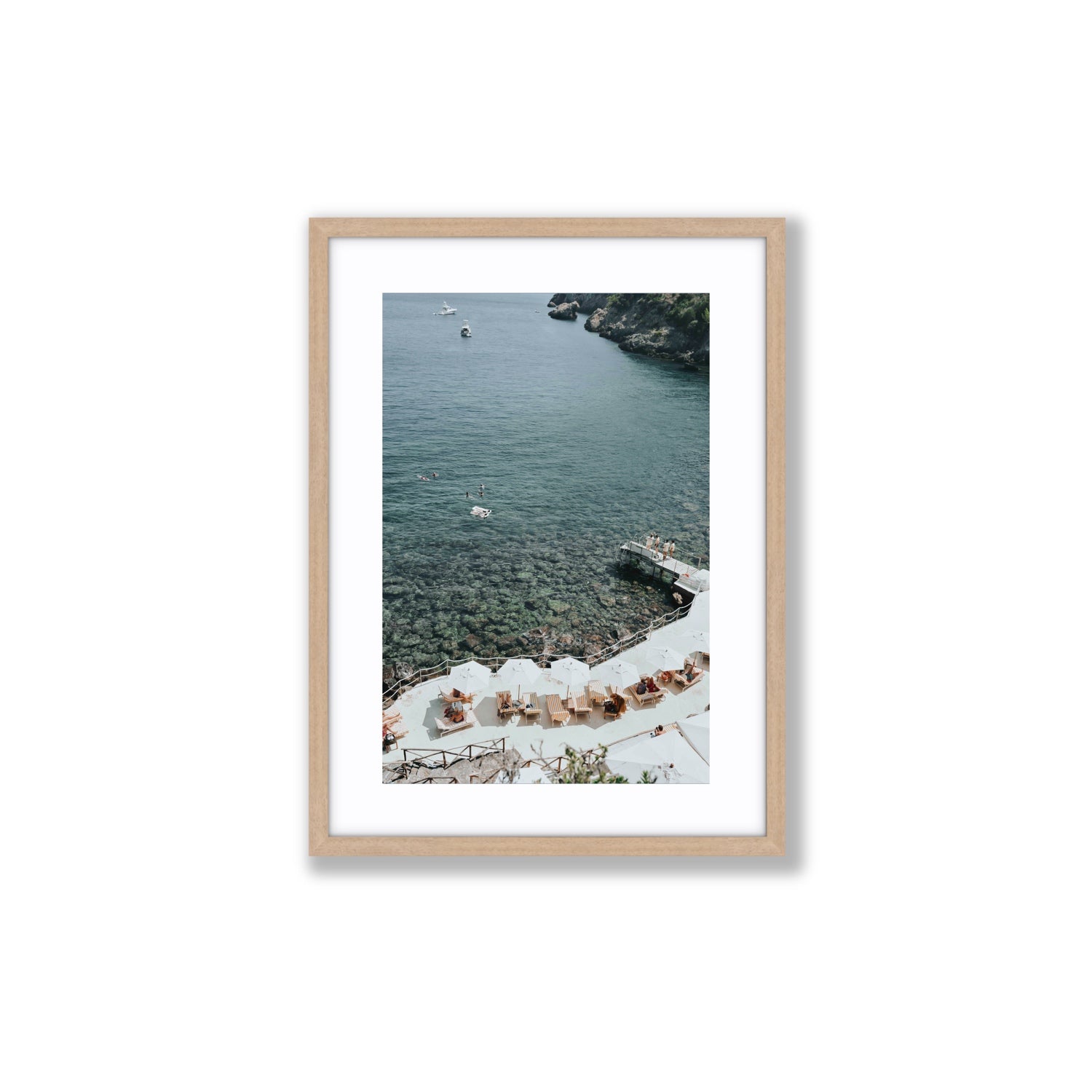 Until The Sun Goes Down Tuscany Italian decor wall art Medium fine art print in natural oak frame with matboard