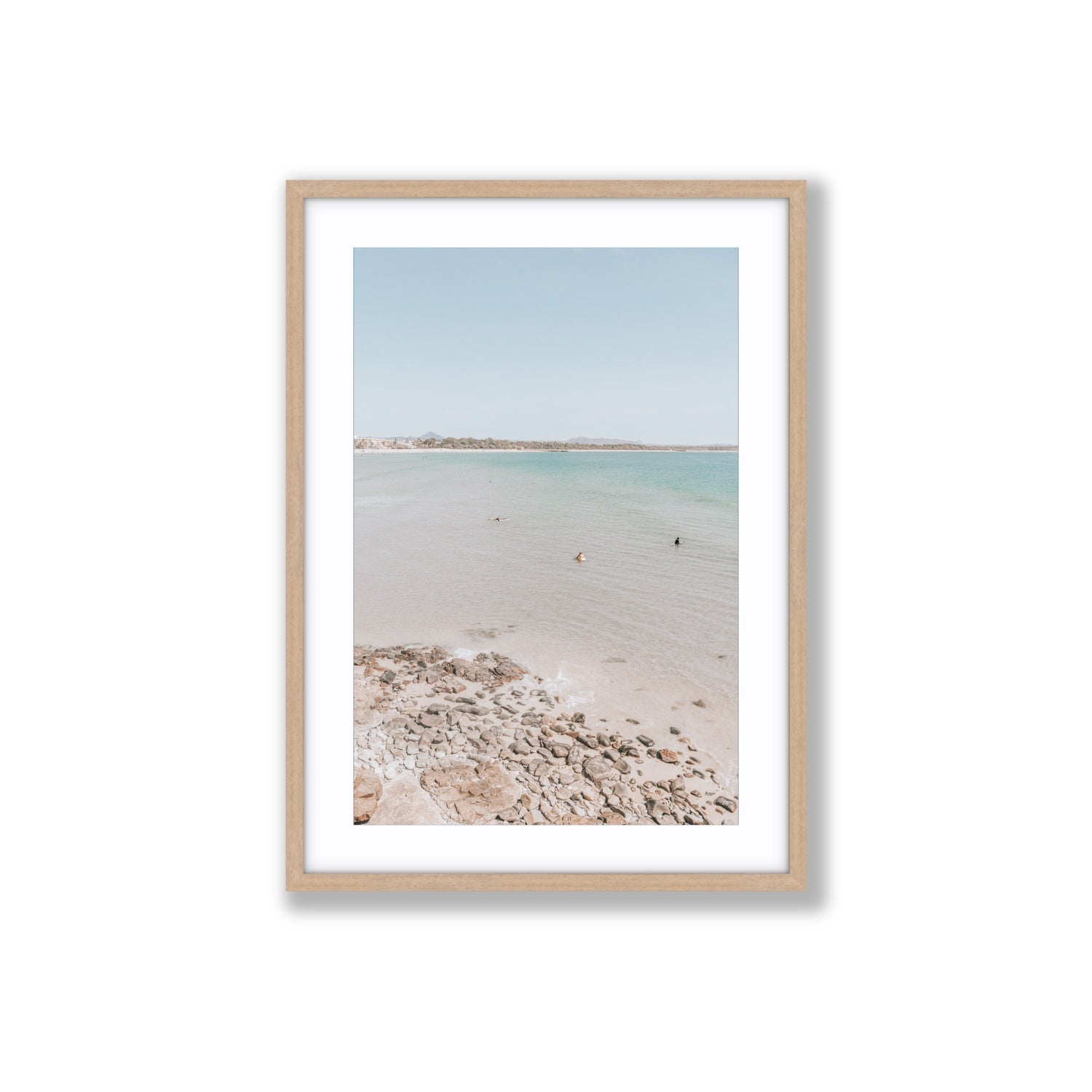 Sweet Serotonin fine art print, Noosa, Australia, coastal scenes artwork, Large, Natural Oak Frame · Matboard, Fine Art Print