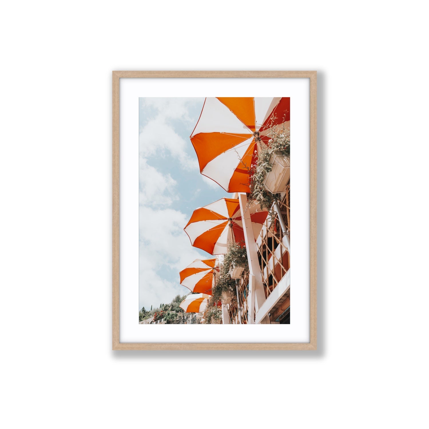 Mantienilo Semplice fine art print, Positano, Italy, Large, Natural Oak Frame · Matboard, Fine Art Print