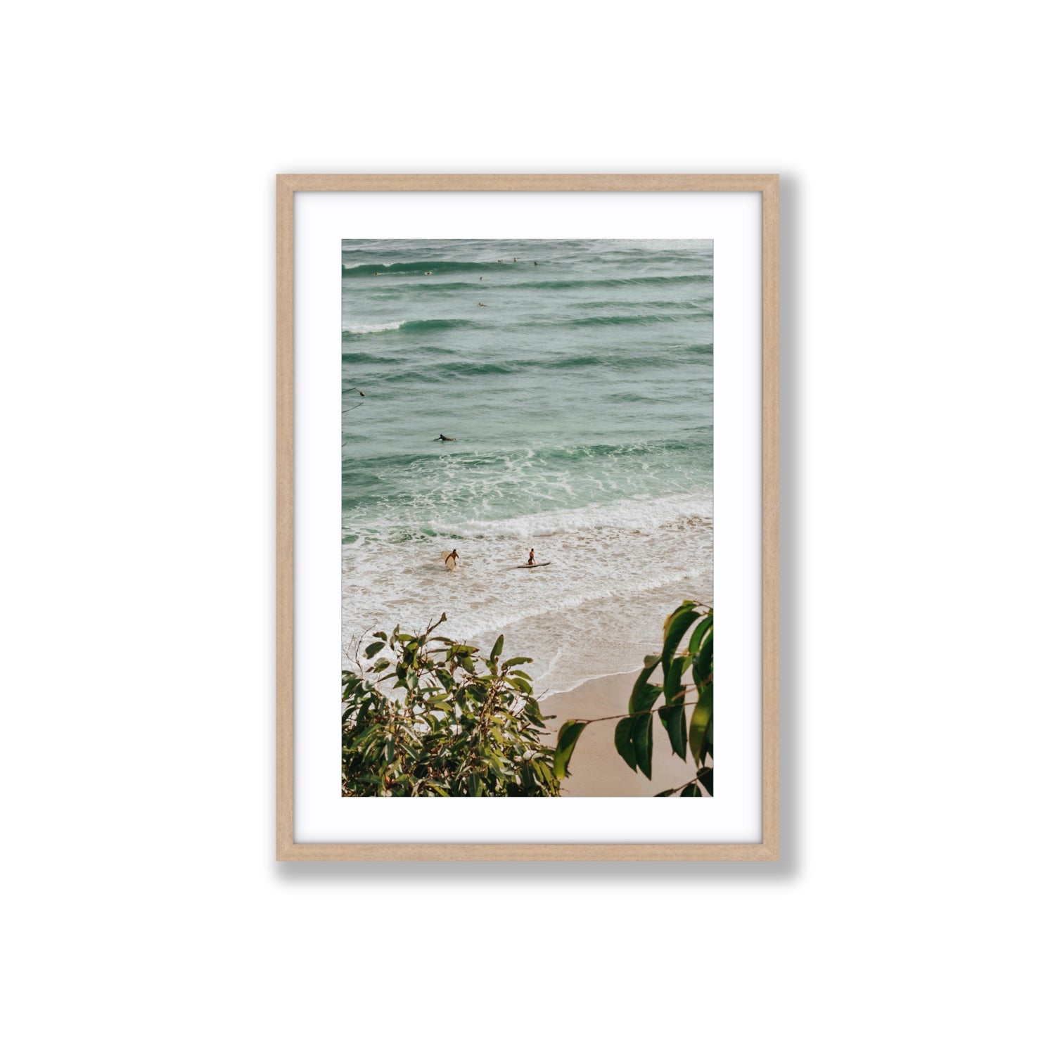 Private Paradise fine art print, Byron Bay, Australia, Large, Natural Oak Frame · Matboard, Fine Art Print