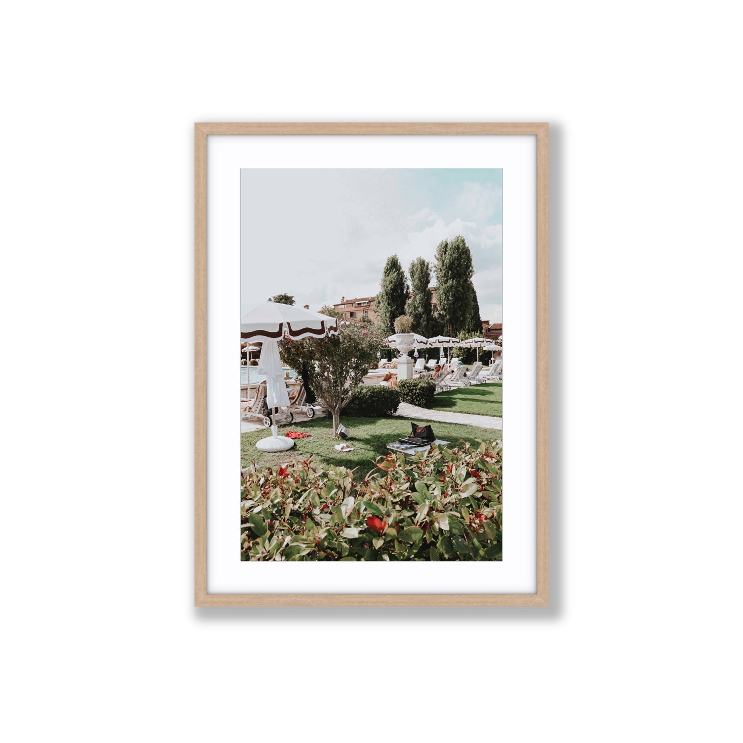 La Serenissima Venice Italian wall art Large fine art print in natural oak frame with matboard