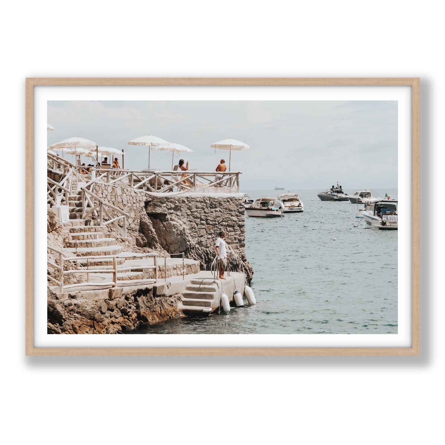Conca Del Sogno fine art print, Nerano, Italy, Statement, Natural Oak Frame · Matboard, Fine Art Print