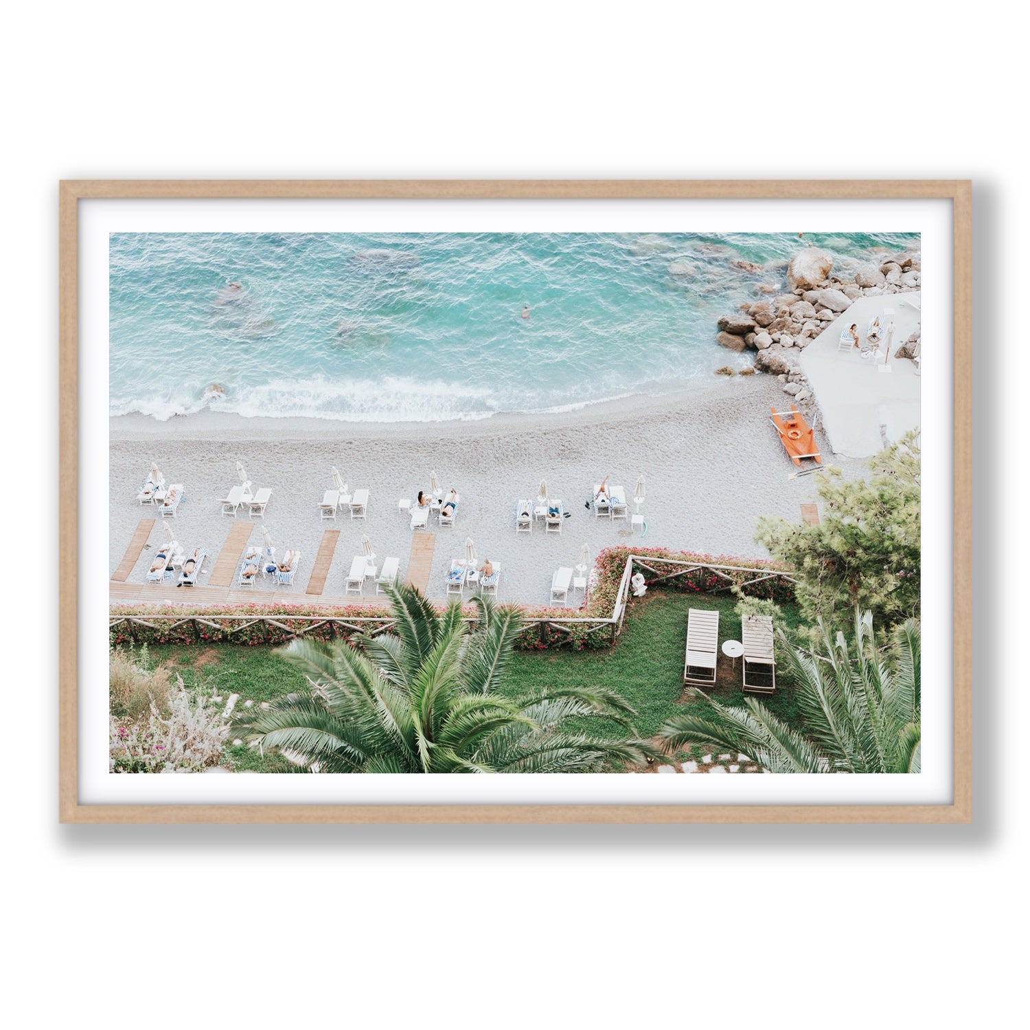 Elysian fine art print, Amalfi, Italy, Statement, Natural Oak Frame · Matboard, Fine Art Print