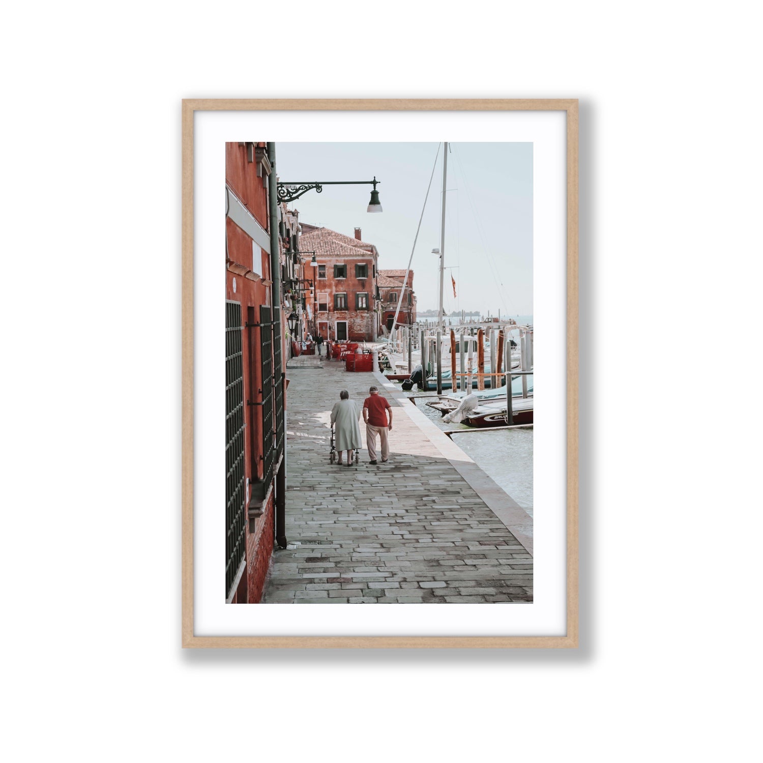 OG Casanova Venice Italian wall art Extra Large fine art print in natural oak frame with matboard