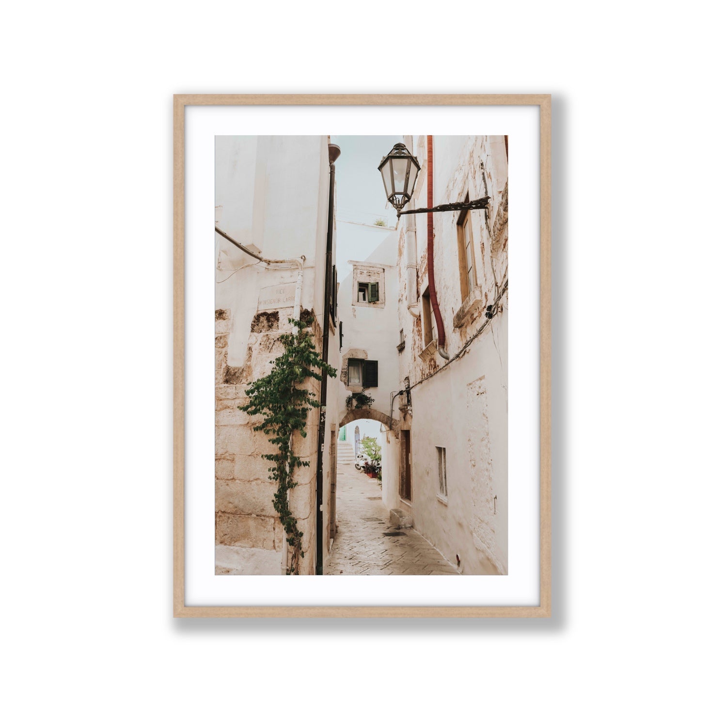 Labyrinth Lanes fine art print, Puglia, Italy, Extra Large, Natural Oak Frame · Matboard, Fine Art Print