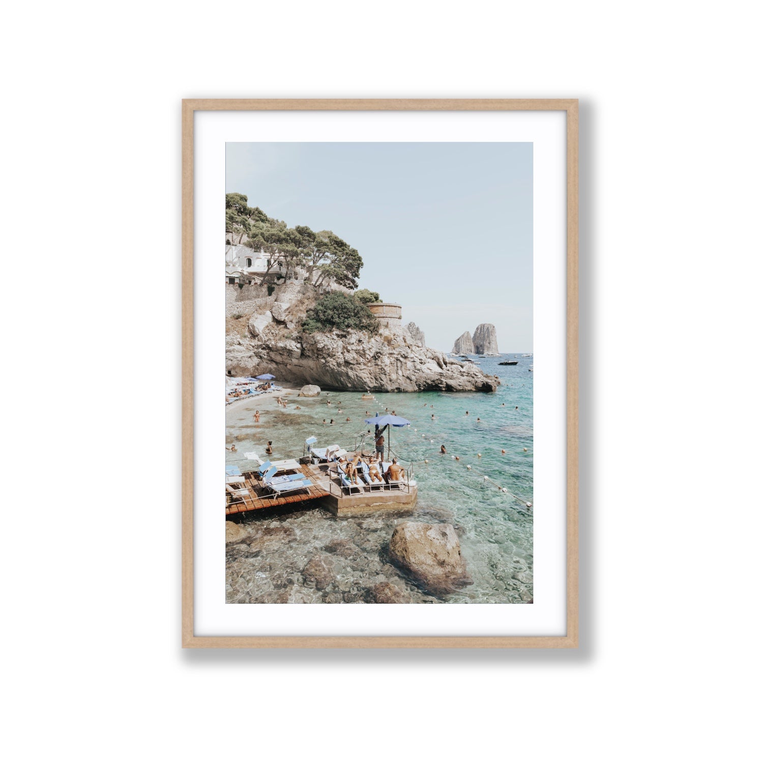 The Sweet Life fine art print, Capri, Italy, Extra Large, Natural Oak Frame · Matboard, Fine Art Print