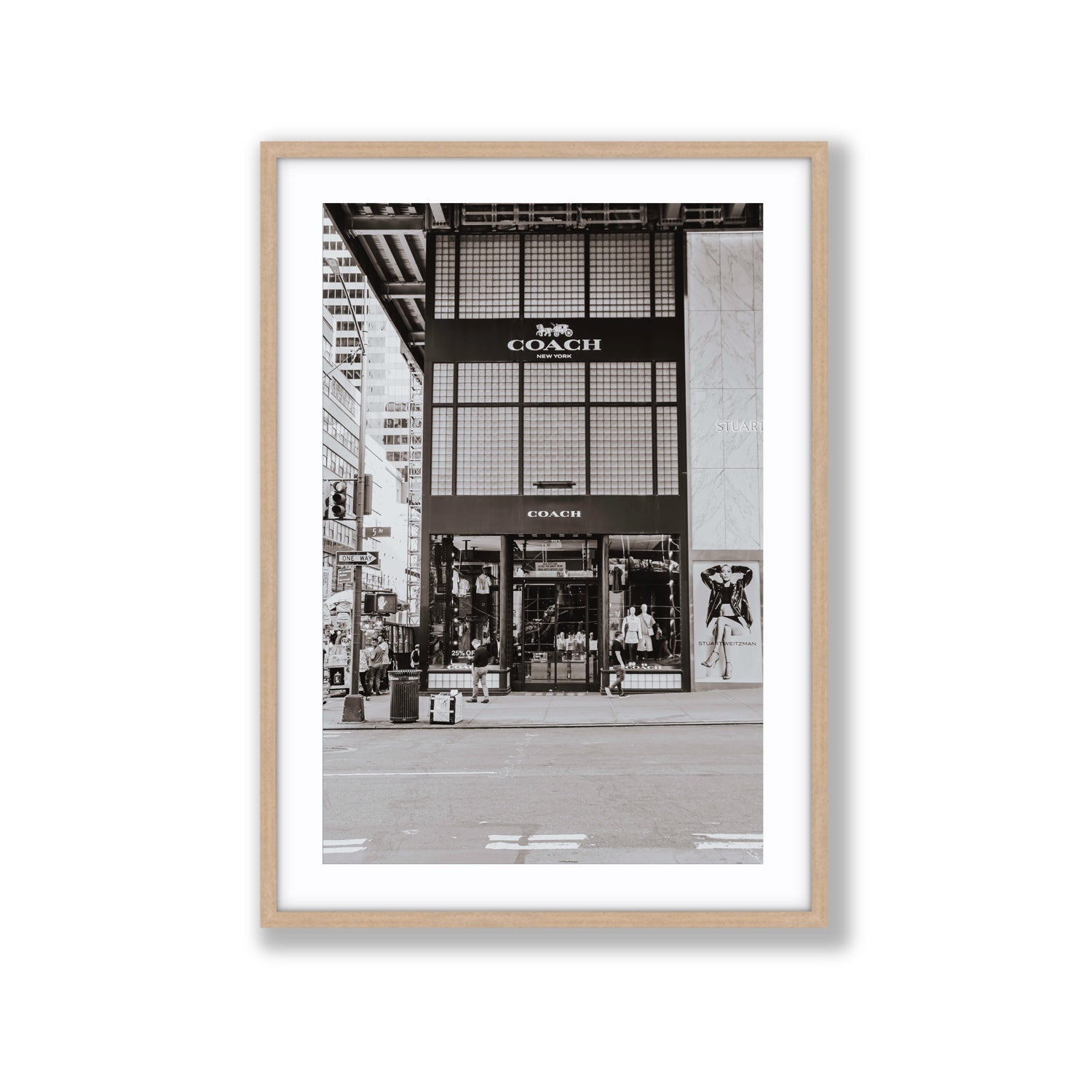 Coach Uptown fine art print, New York, United States, Extra Large, Natural Oak Frame · Matboard, Fine Art Print