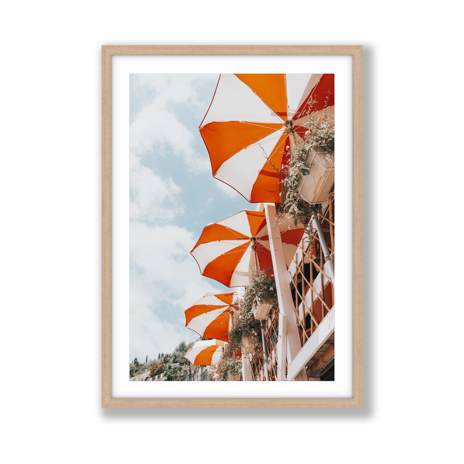 Mantienilo Semplice fine art print, Positano, Italy, Giant, Natural Oak Frame · Matboard, Fine Art Print
