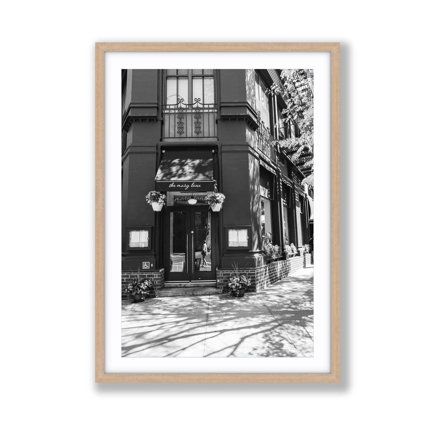 Mary's Corner fine art print, New York, United States, Giant, Natural Oak Frame · Matboard, Fine Art Print