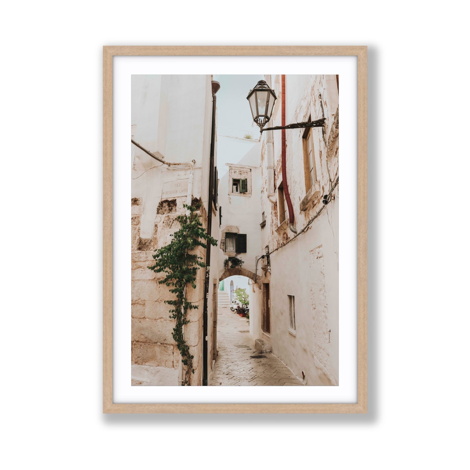 Labyrinth Lanes fine art print, Puglia, Italy, Giant, Natural Oak Frame · Matboard, Fine Art Print