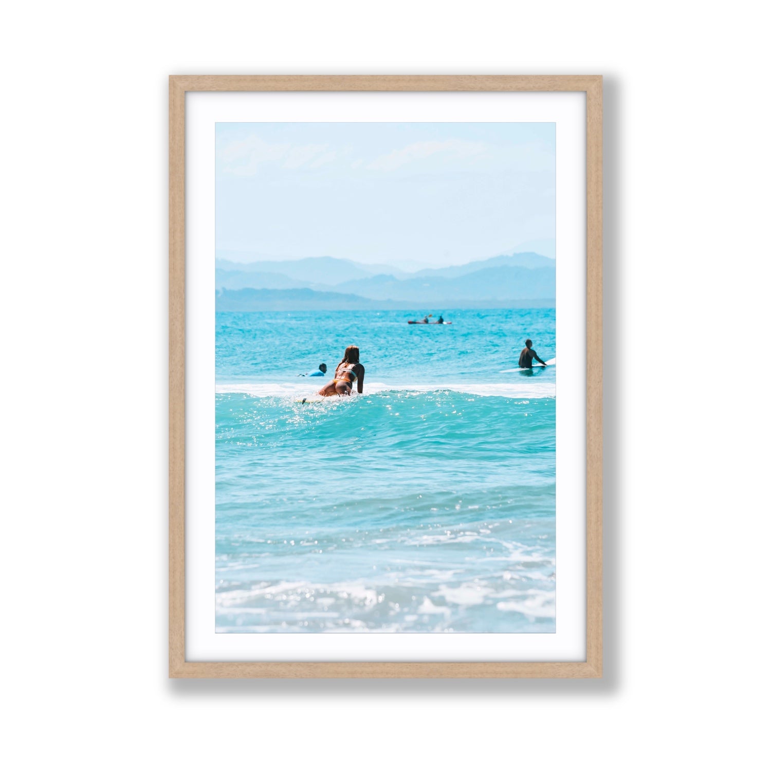 Tatiana fine art print, Byron Bay, Australia, Giant, Natural Oak Frame · Matboard, Fine Art Print