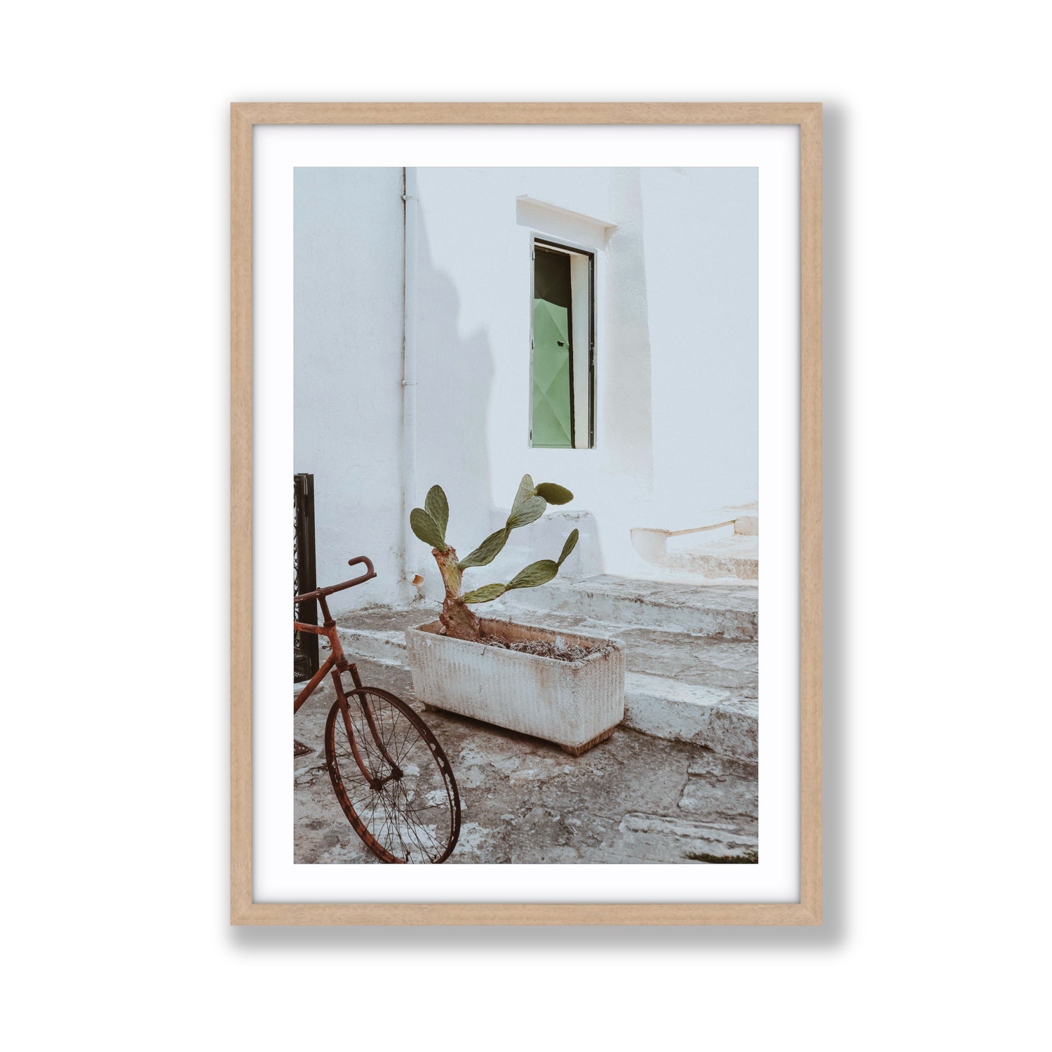 Simple Harmony fine art print, Puglia, Italy, Giant, Natural Oak Frame · Matboard, Fine Art Print
