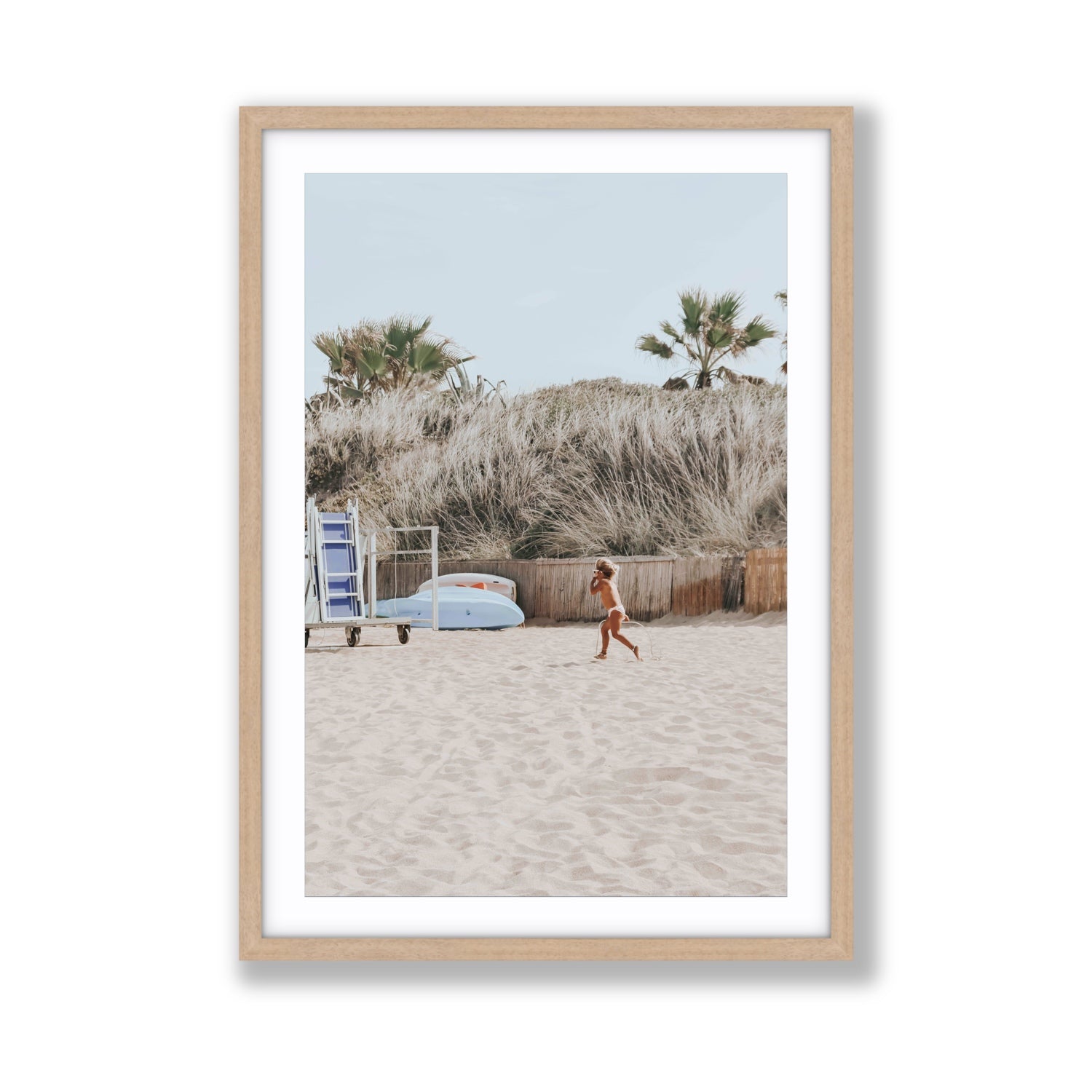Little Explorer fine art print, Puglia, Italy, Giant, Natural Oak Frame · Matboard, Fine Art Print
