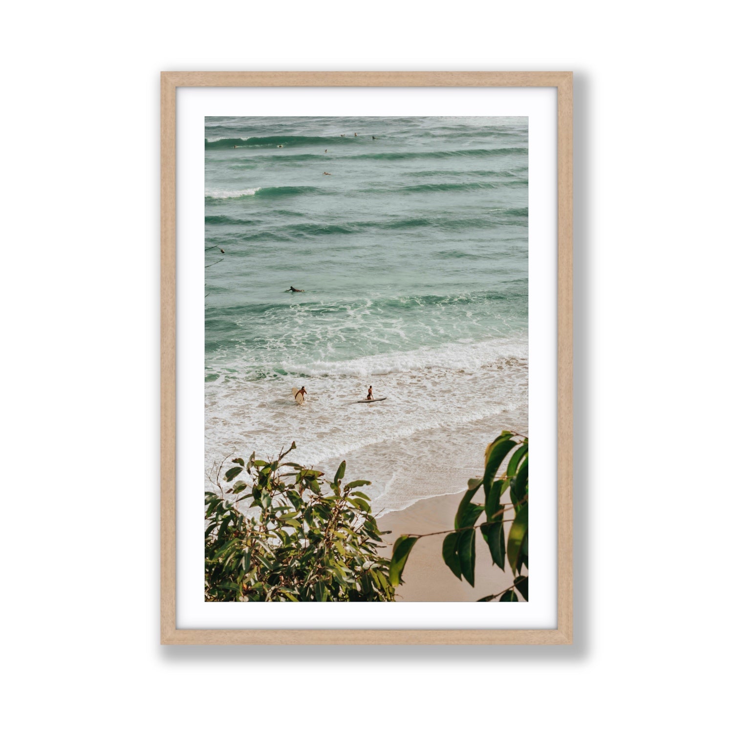 Private Paradise fine art print, Byron Bay, Australia, Giant, Natural Oak Frame · Matboard, Fine Art Print