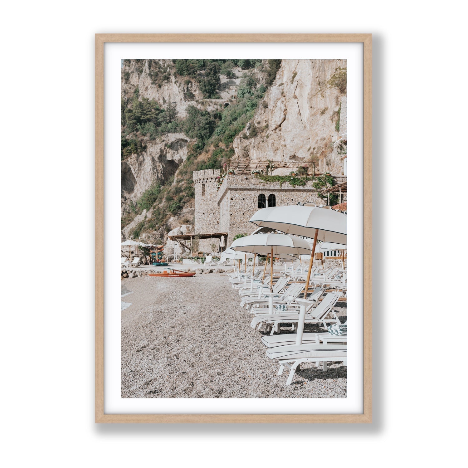 La Villeggiatura fine art print, Amalfi, Italy, luxury escapes artwork, Gallery, Natural Oak Frame · Matboard, Fine Art Print