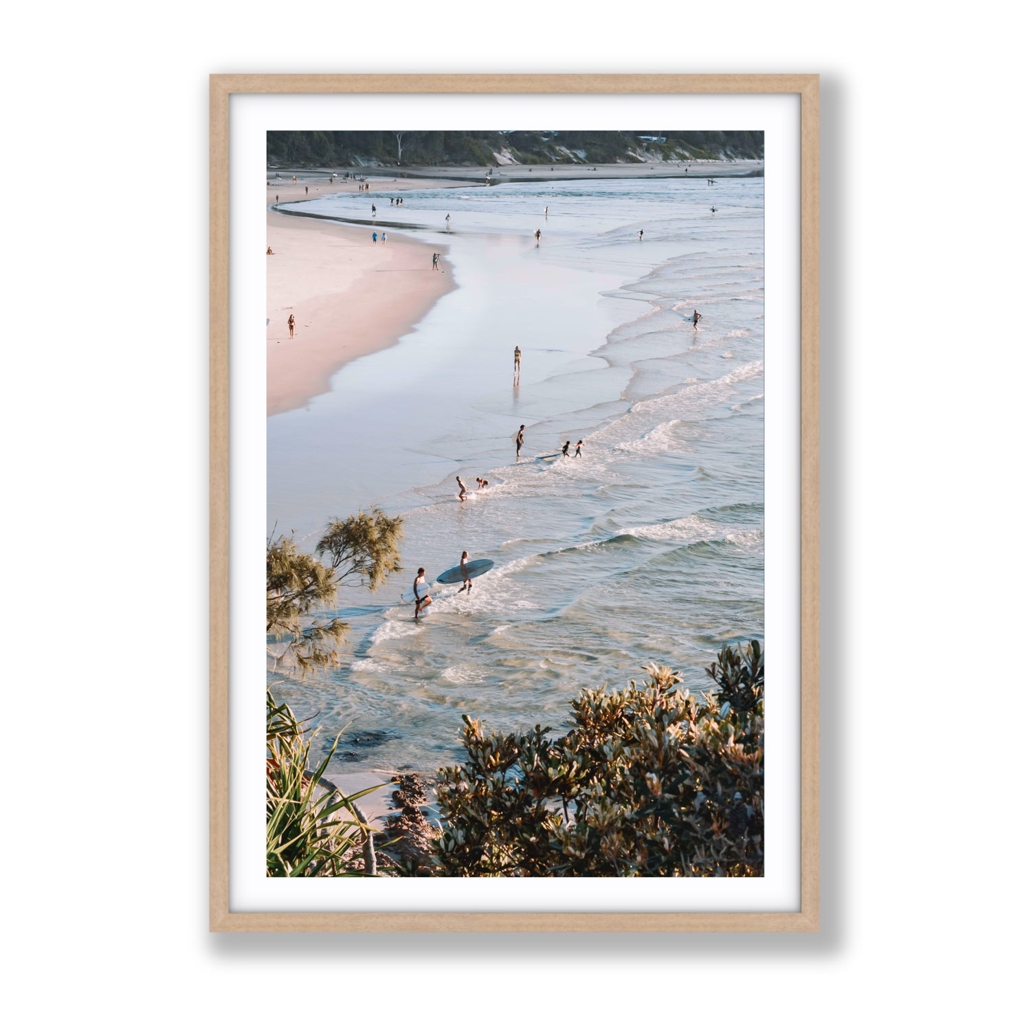 Healing Waters fine art print, Byron Bay, Australia, Gallery, Natural Oak Frame · Matboard, Fine Art Print