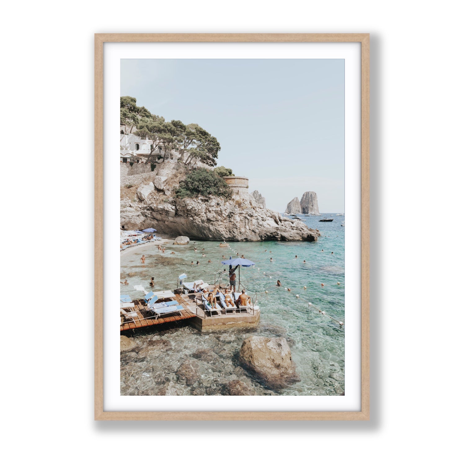 The Sweet Life fine art print, Capri, Italy, Gallery, Natural Oak Frame · Matboard, Fine Art Print