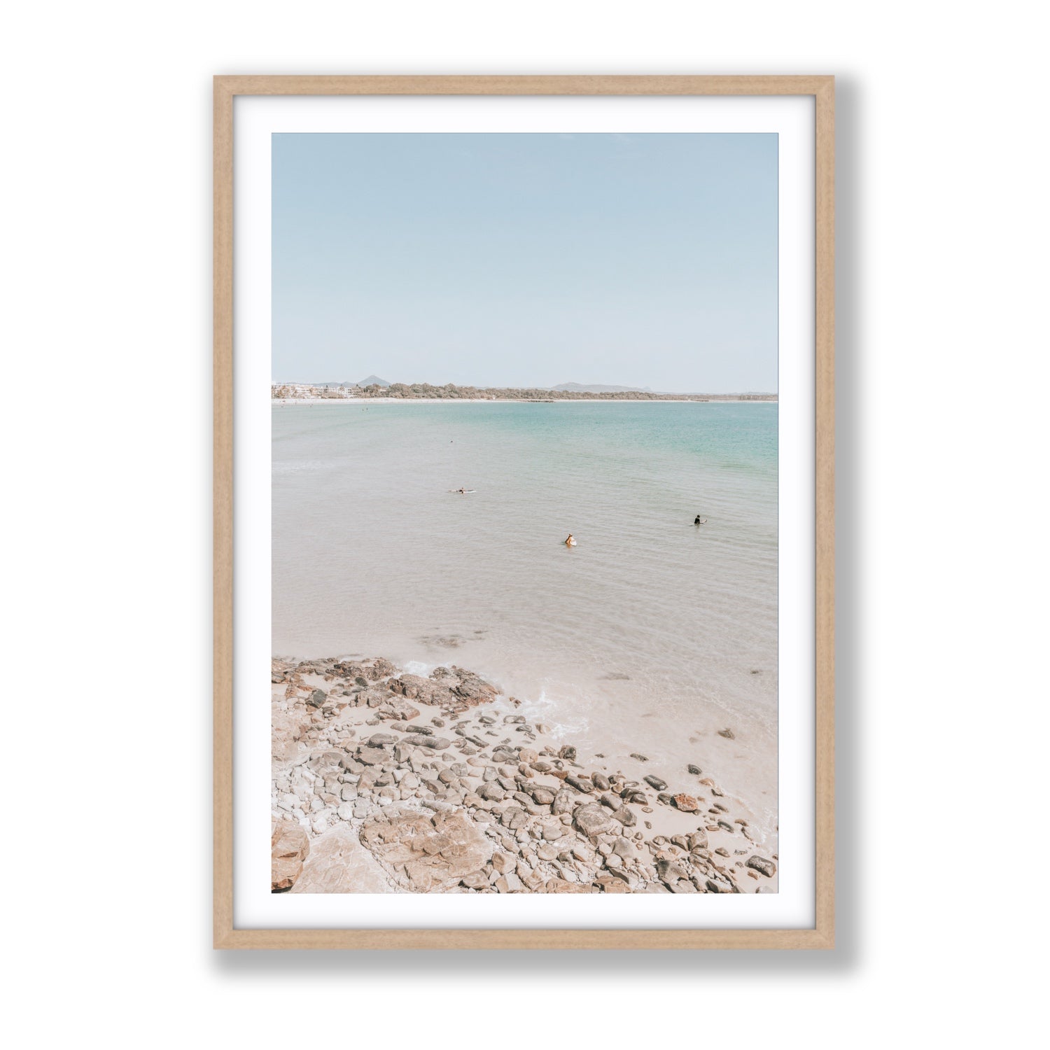 Sweet Serotonin fine art print, Noosa, Australia, coastal scenes artwork, Gallery, Natural Oak Frame · Matboard, Fine Art Print