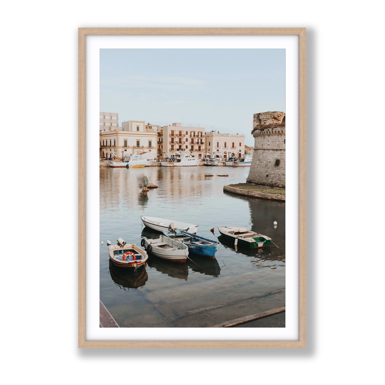 Fishing Legacy fine art print, Puglia, Italy, Gallery, Natural Oak Frame · Matboard, Fine Art Print
